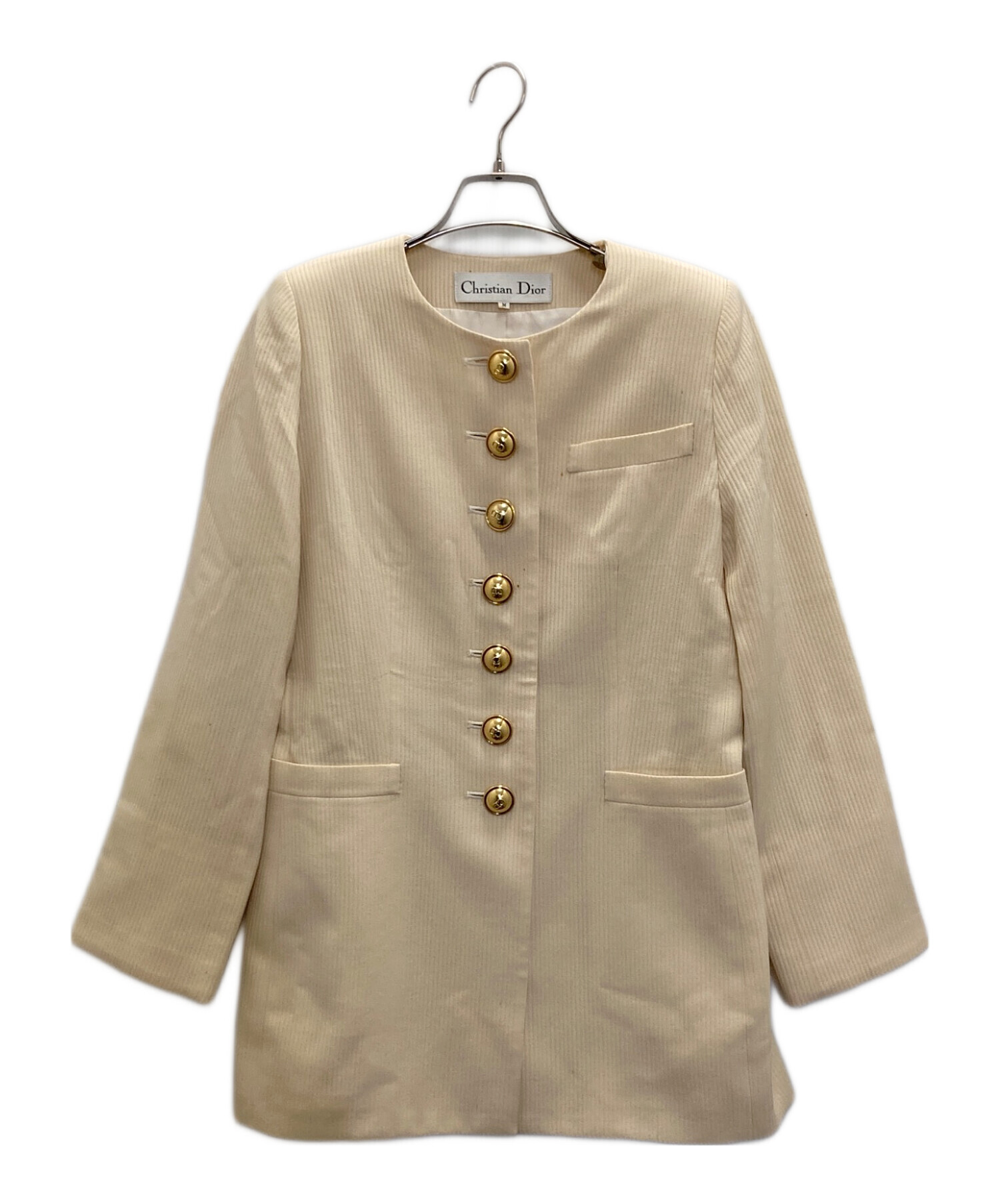 Christian Dior　ノーカラージャケット 中古・古着通販】Christian Dior (クリスチャン ディオール) ノー