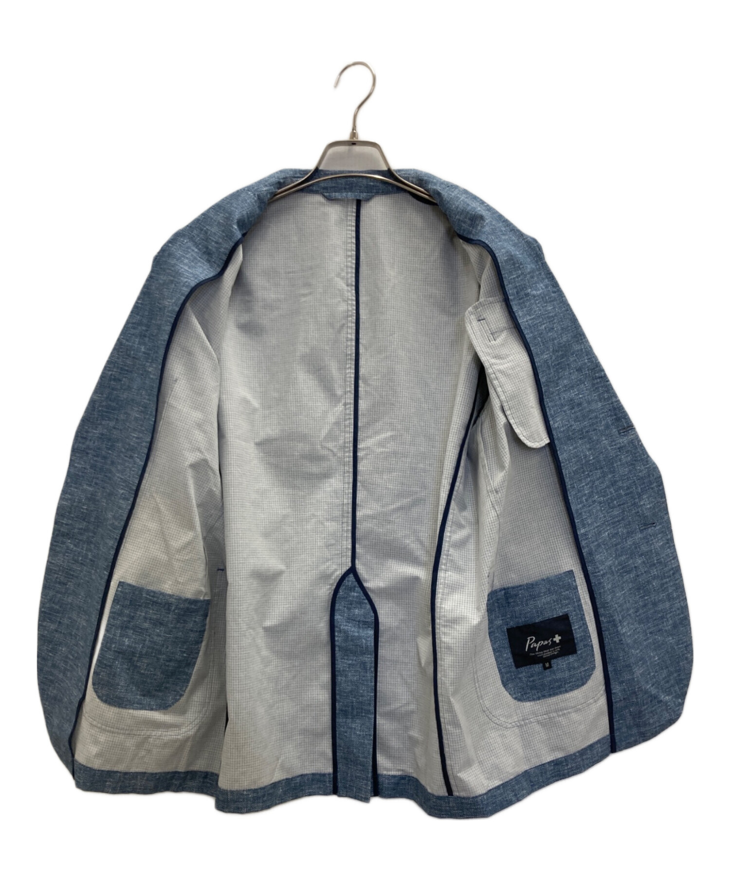 【美品】PAPAS+ パパスプラス テーラードジャケット トラベルジャケット 中古・古着通販】PAPAS PLUS (パパスプラス) テーラードジャケット