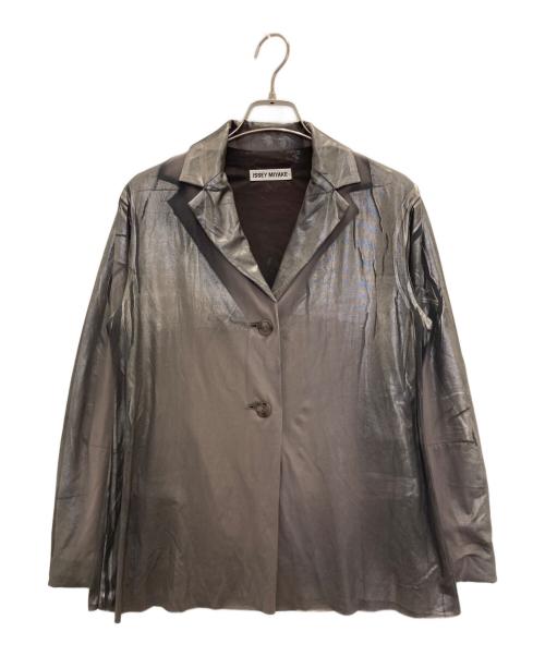 ISSEY MIYAKE ジャケット ジャンパー シワ加工 絞り 中古・古着通販】ISSEY MIYAKE (イッセイミヤケ) コーティング加工