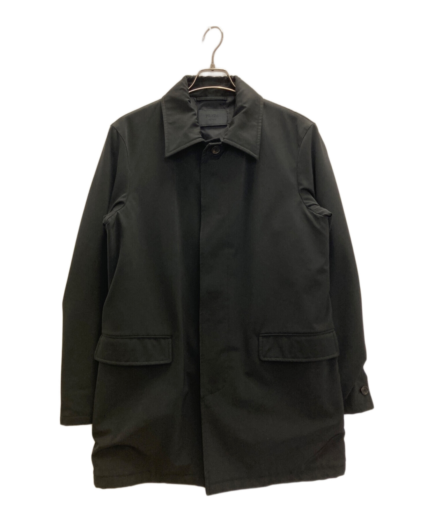 中古・古着通販】PRADA (プラダ) 比翼コート ブラック サイズ:48
