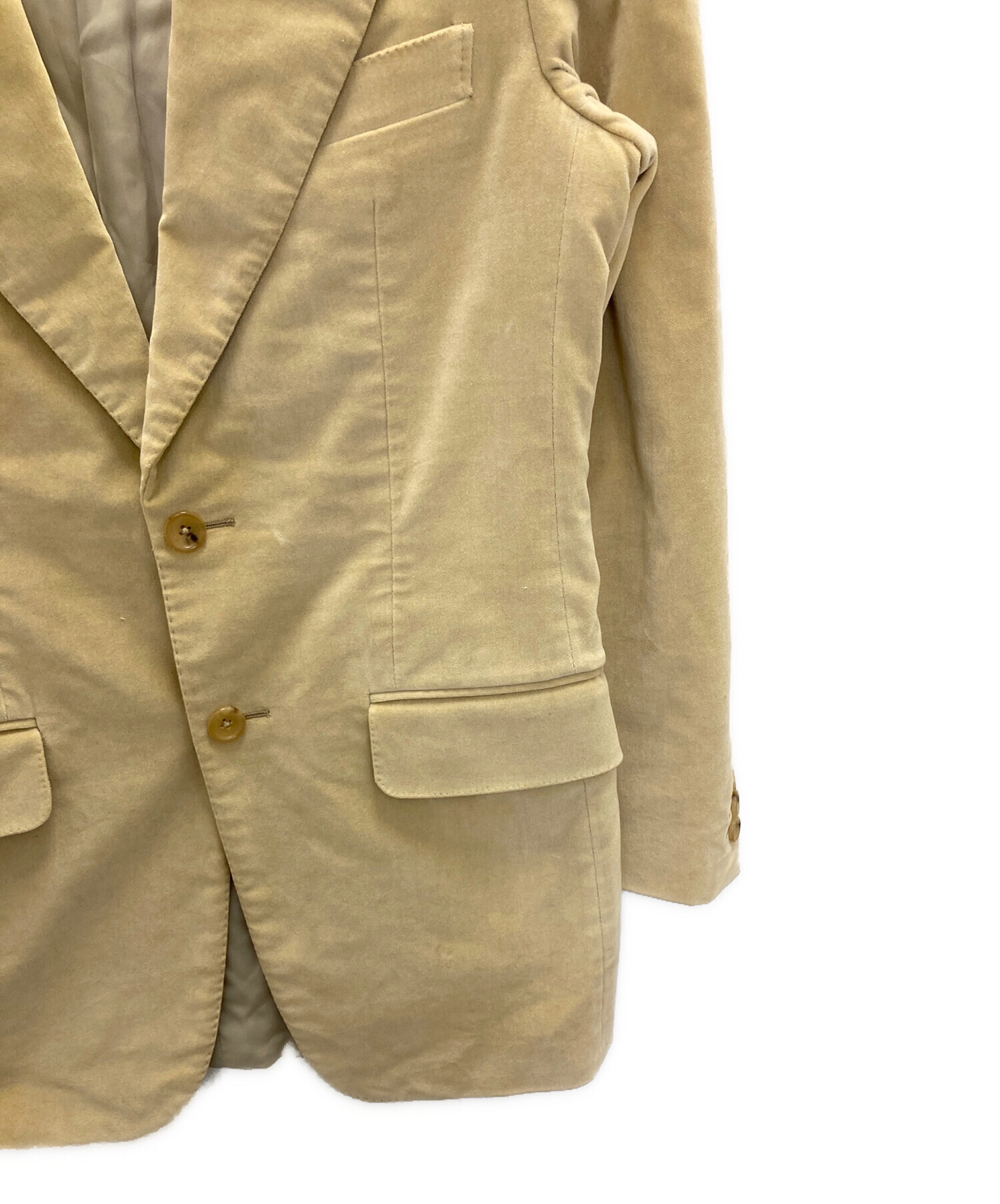 Gucci ベージュ テーラードジャケット イタリア製 中古・古着通販】GUCCI (グッチ) コットンベロアテーラードジャケット