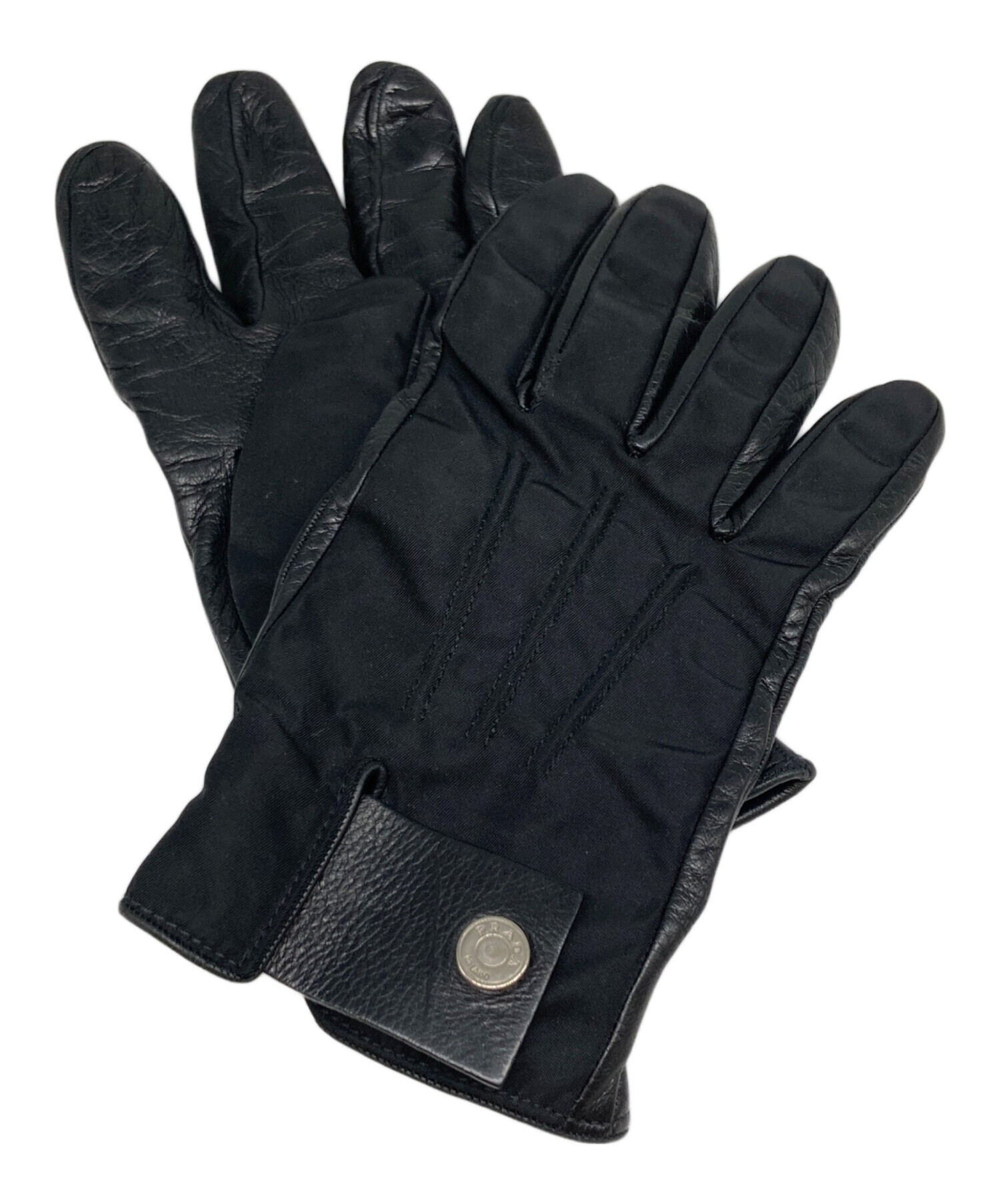 中古・古着通販】PRADA (プラダ) 切替グローブ ブラック｜ブランド