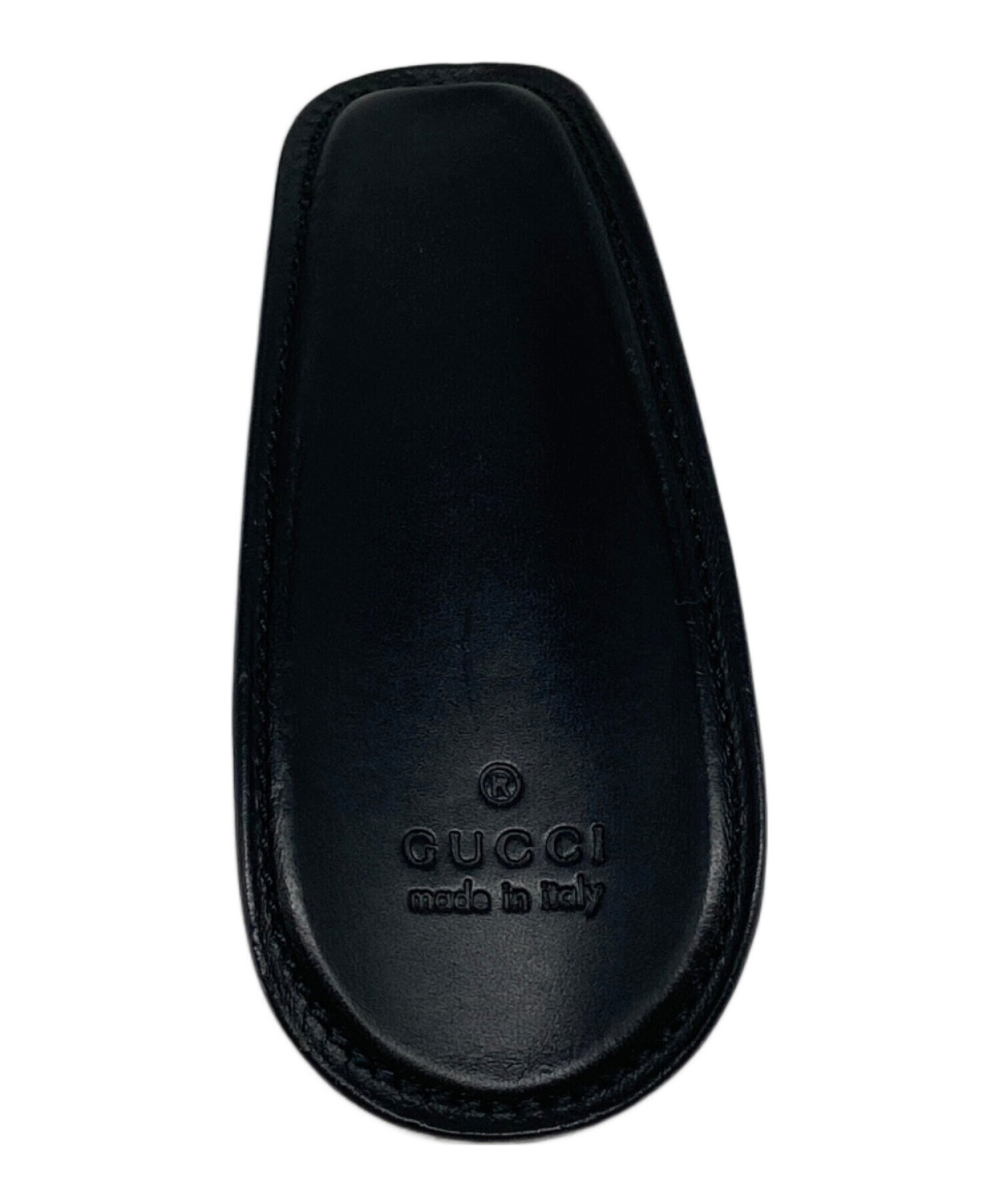 中古・古着通販】GUCCI (グッチ) レザーシューホーン ブラック