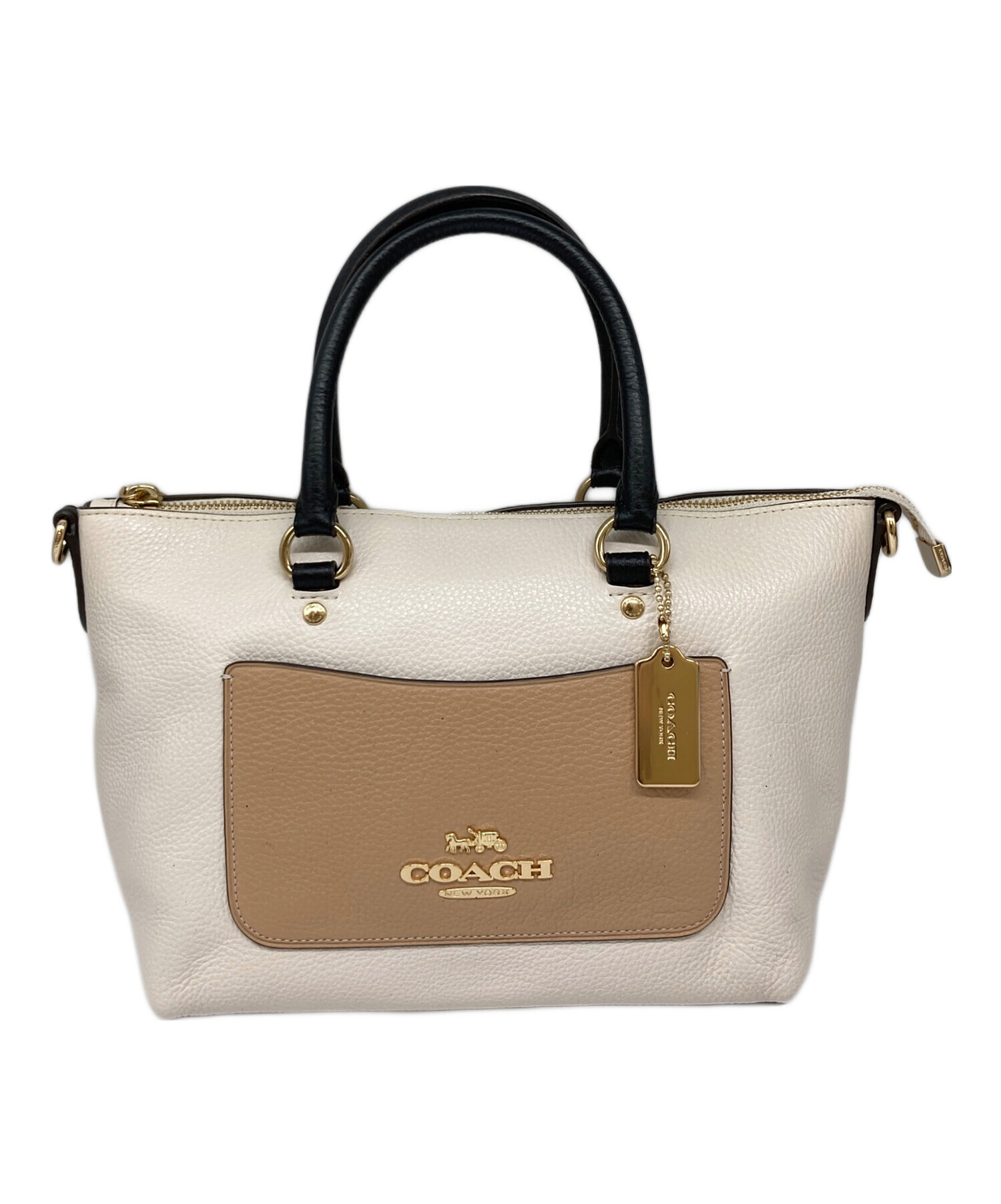中古・古着通販】COACH (コーチ) 2WAYバッグ ホワイト｜ブランド・古着 