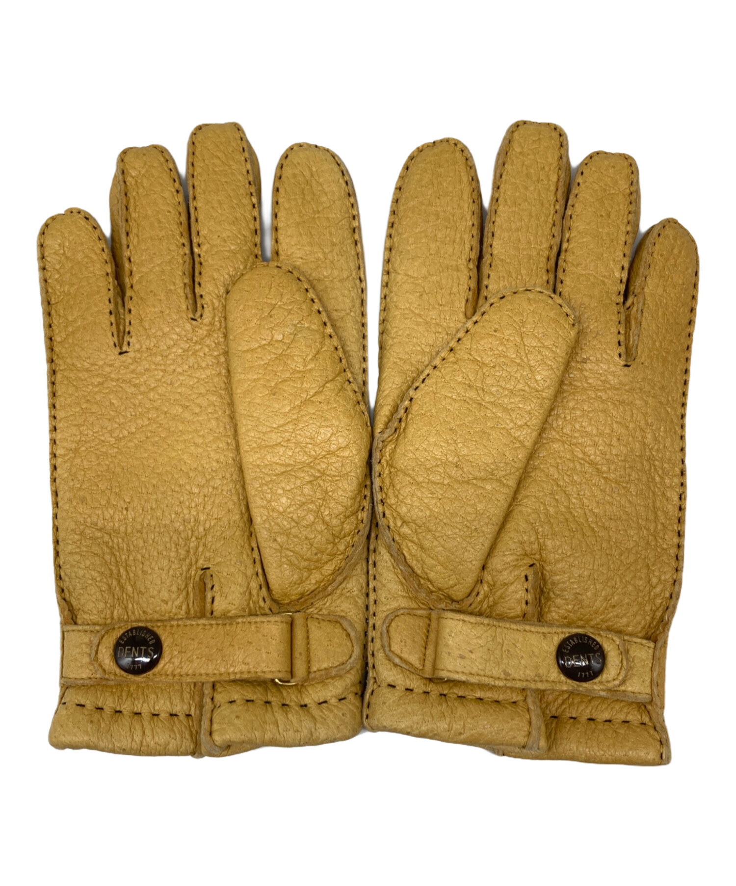 DENTS レザー手袋 イエロー 中古・古着通販】Dents (デンツ) レザーグローブ イエロー｜ブランド
