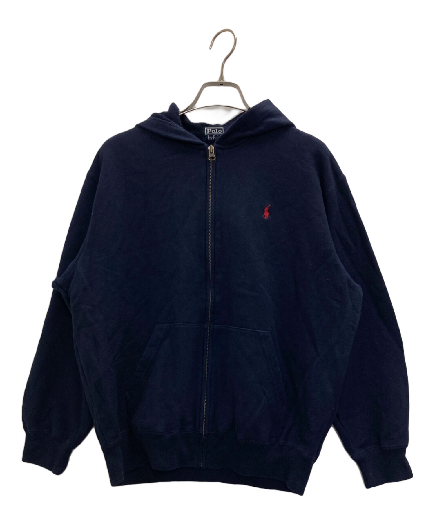 古着 Polo by Ralph Lauren ハーフジップ パーカー ネイビー 中古・古着通販】POLO RALPH LAUREN (ポロ・ラルフローレン) ジップ