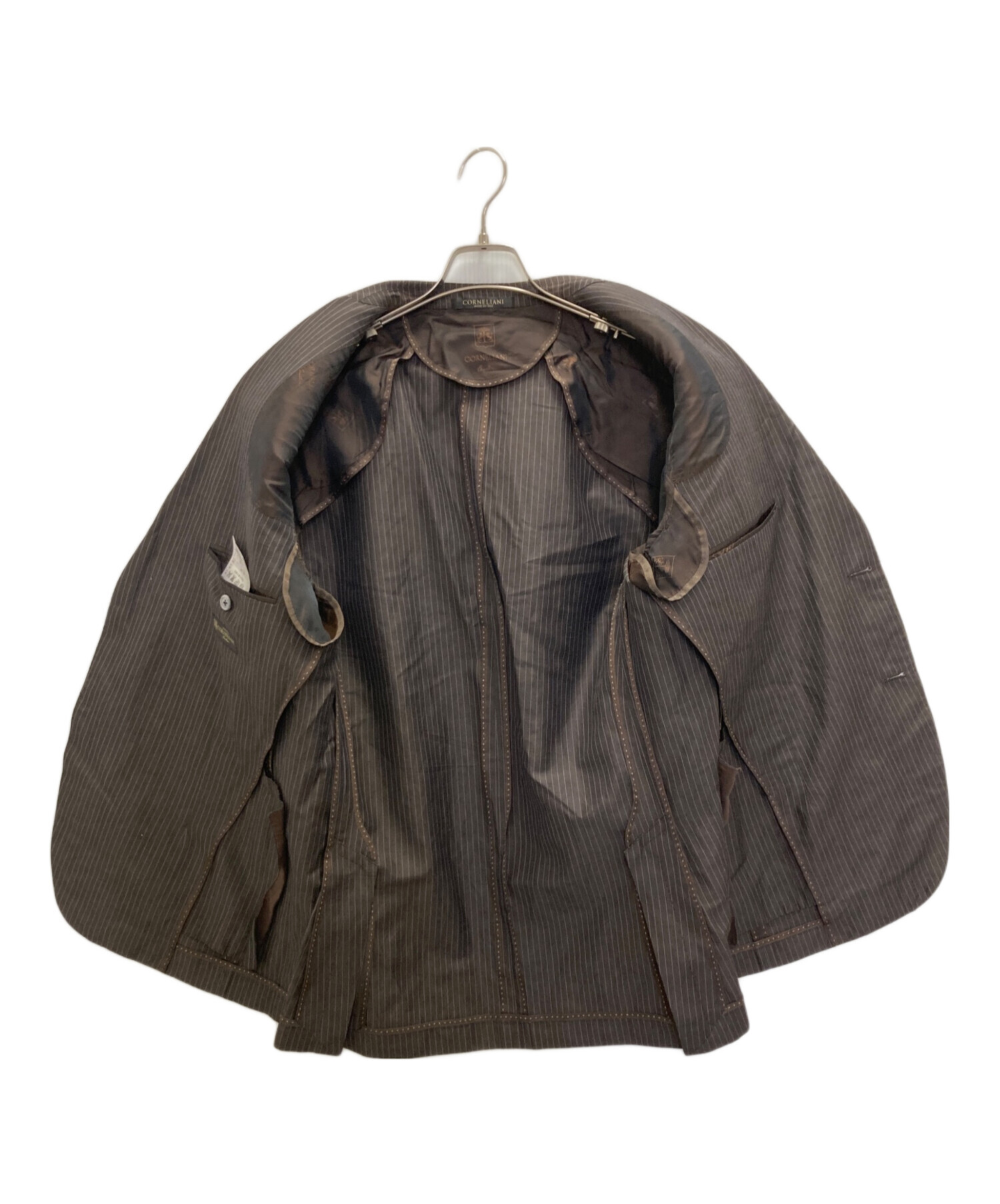 コルネリアーニ セットアップ SUPER160 イタリア製 XL 50サイズ 黒 中古・古着通販】CORNELIANI (コルネリアーニ) セットアップスーツ