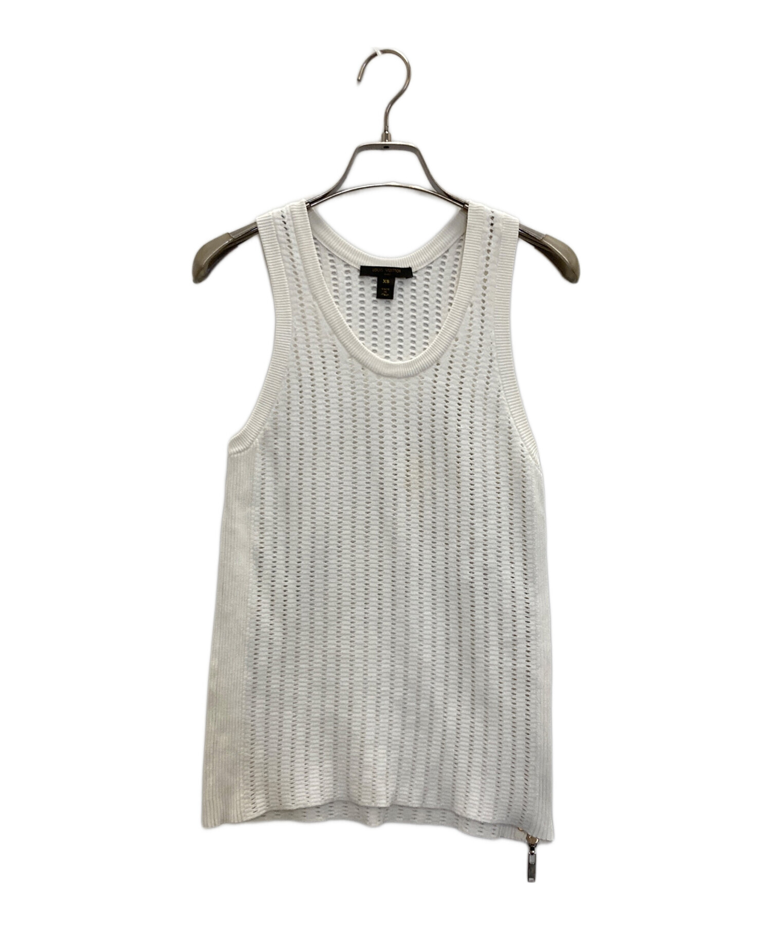 ルイヴィトン LOUIS VUITTON クロップトップ XS 1AHJHR 半袖Ｔシャツ カーシブシグネチャー ホワイト 白 レディース トップス【中古】【Aランク】 中古・古着通販】LOUIS VUITTON (ルイ ヴィトン) タンクトップ