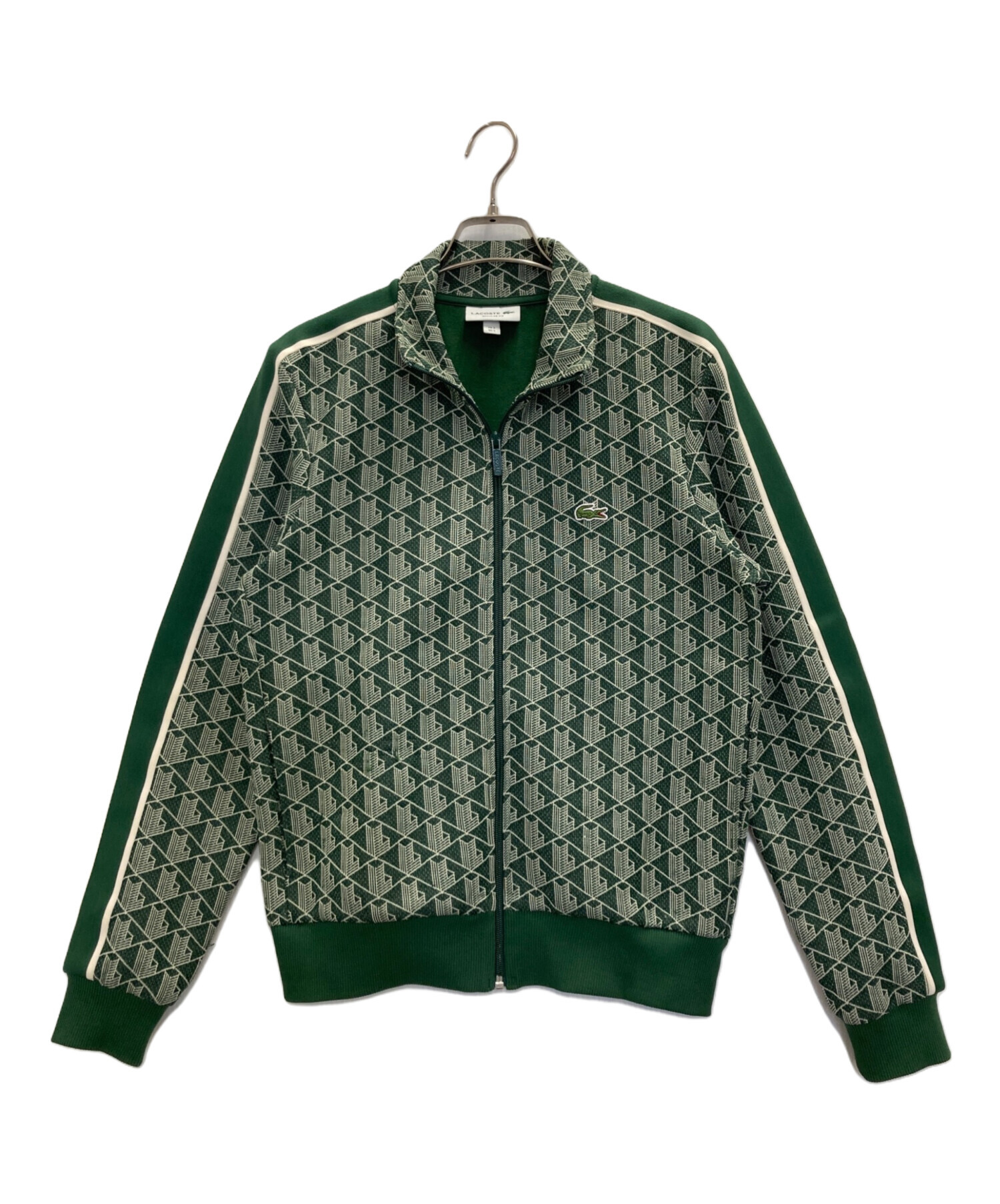 【即完売品】LACOSTE モノグラム トラックジャケット　ほぼ未使用 中古・古着通販】LACOSTE (ラコステ) モノグラム ジャカード トラック