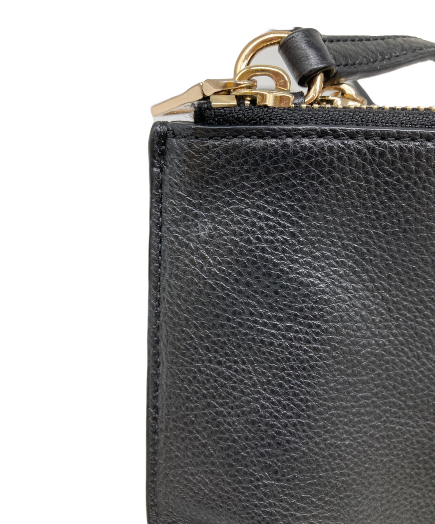中古・古着通販】COACH (コーチ) 2WAYショルダーバッグ ブラック 中古・古着通販】COACH (コーチ) 2WAYショルダーバッグ ブラック