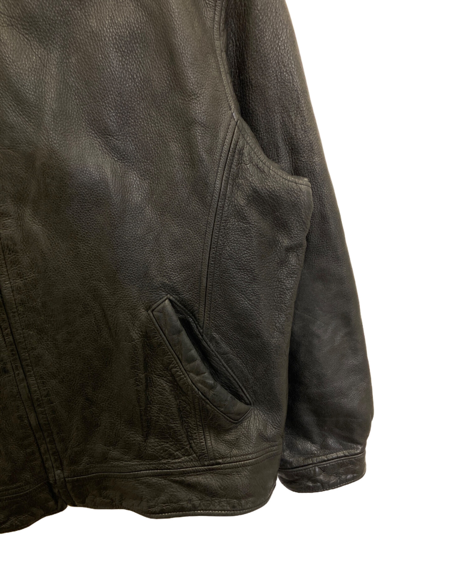中古・古着通販】DANIER (ダニエ) レザージャケット ブラック サイズ:M