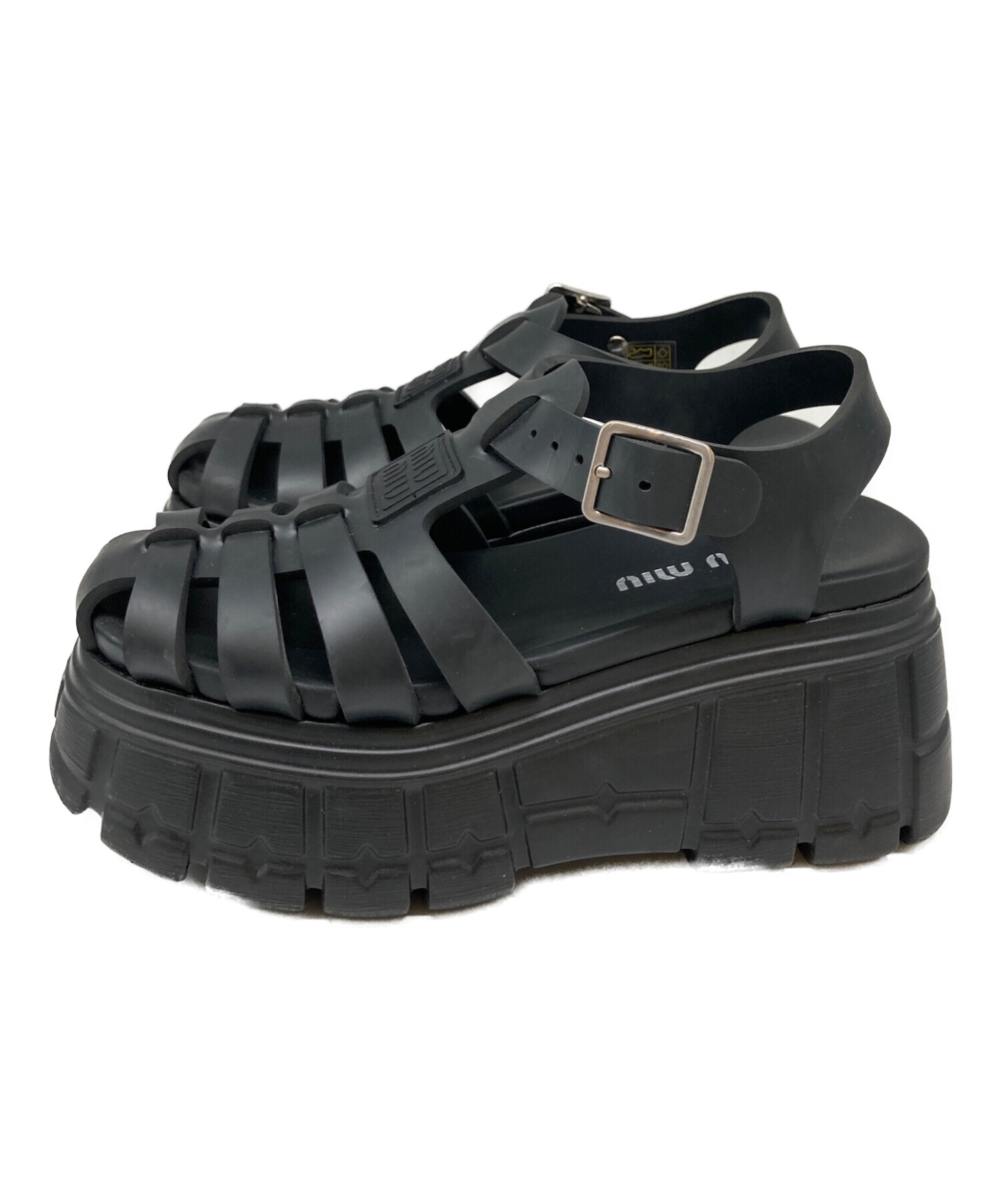 中古・古着通販】MIU MIU (ミュウミュウ) EVAプラットフォームサンダル
