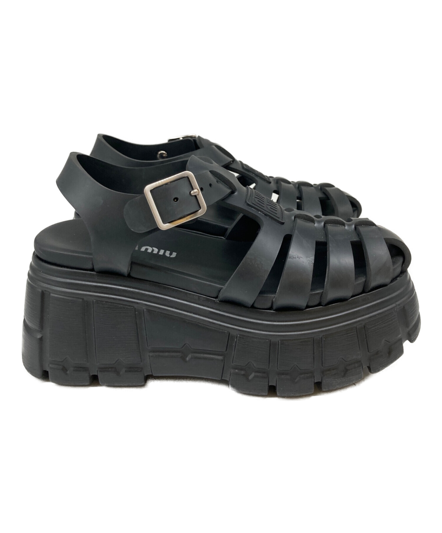 中古・古着通販】MIU MIU (ミュウミュウ) EVAプラットフォームサンダル