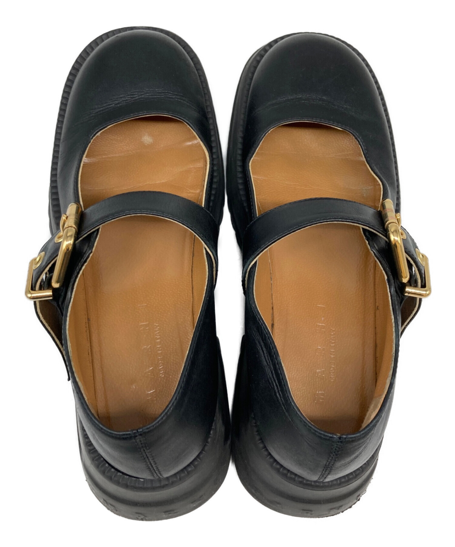 中古・古着通販】MARNI (マルニ) レザーメリージェーンシューズ