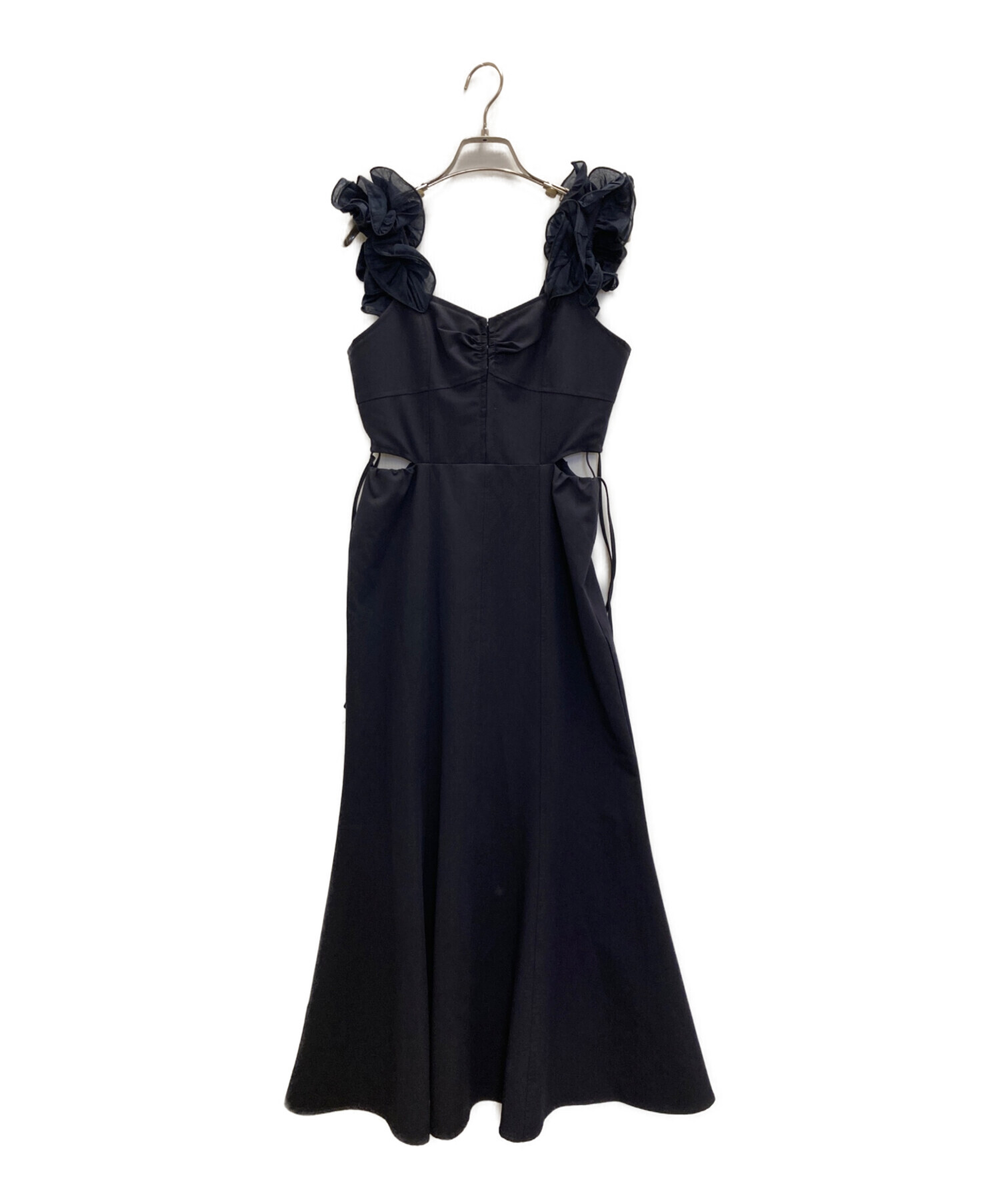 中古・古着通販】RANDA (ランダ) ボリュームフリルワンピース ネイビー 