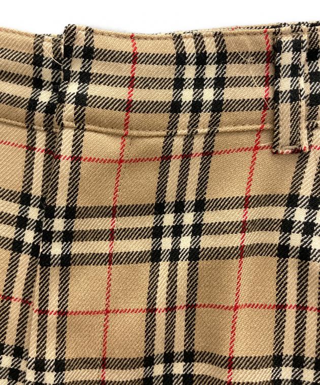 未使用　バーバリー　ホースマーク　ノバチェック　ベージュ　パンツ　毛　38 中古・古着通販】BURBERRY BLUE LABEL (バーバリー ブルー レーベル