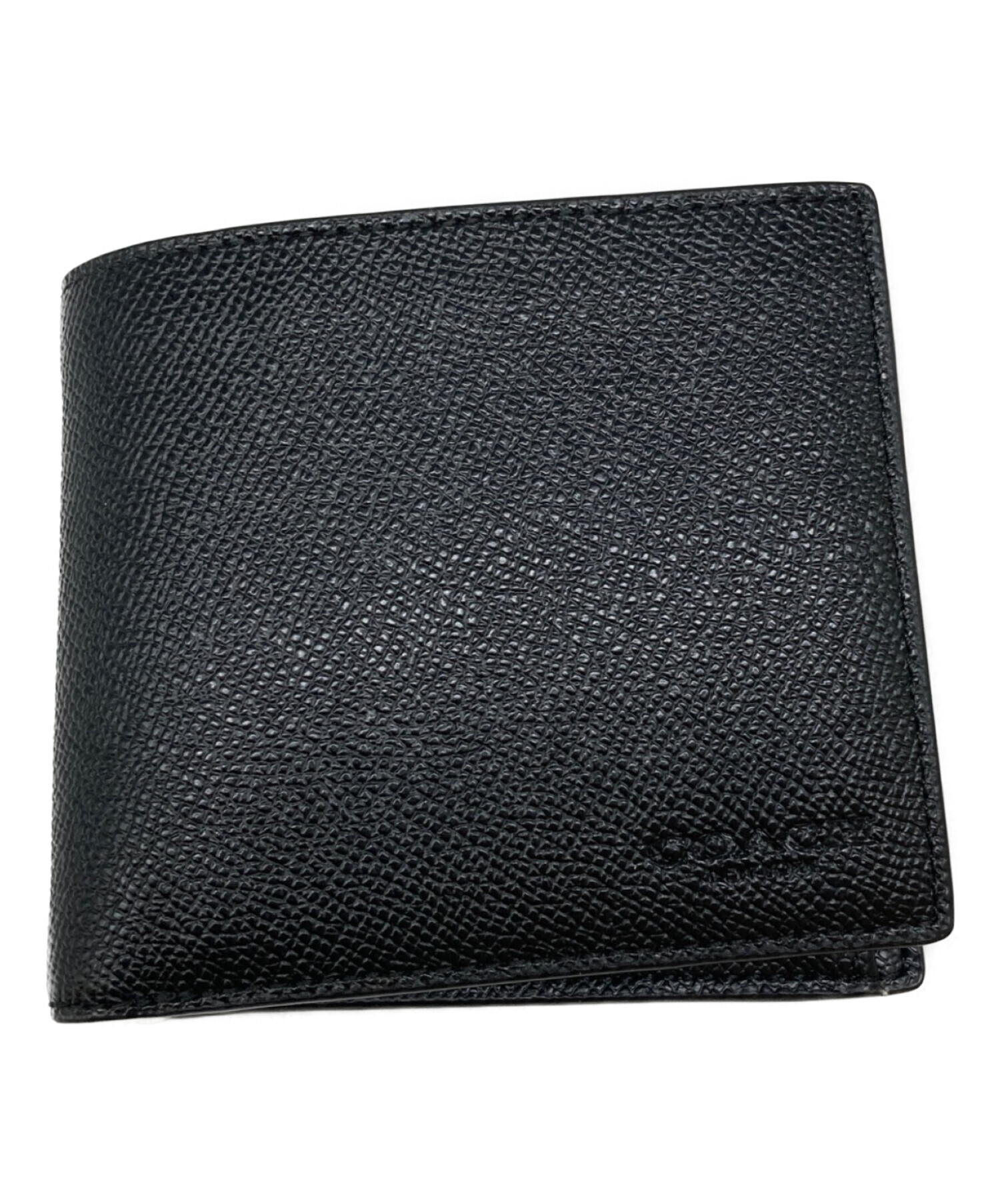 中古・古着通販】COACH (コーチ) 2つ折り財布 ブラック|ブランド 中古・古着通販】COACH (コーチ) 2つ折り財布 ブラック|ブランド