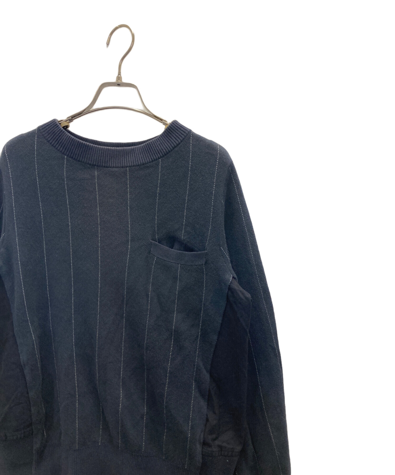 中古・古着通販】sacai (サカイ) 異素材ドッキングワンピース ネイビー