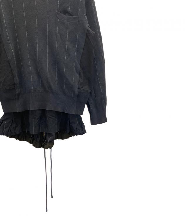 中古・古着通販】sacai (サカイ) 異素材ドッキングワンピース ネイビー