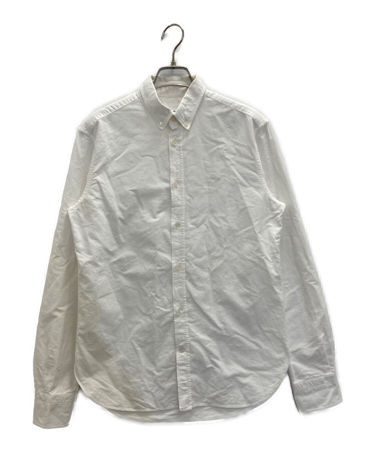 MAISON KITSUNE メゾンキツネ カジュアルシャツ M 白 【古着】【中古】【送料無料】 中古・古着通販】MAISON KITSUNE (メゾンキツネ) ボタンダウンシャツ