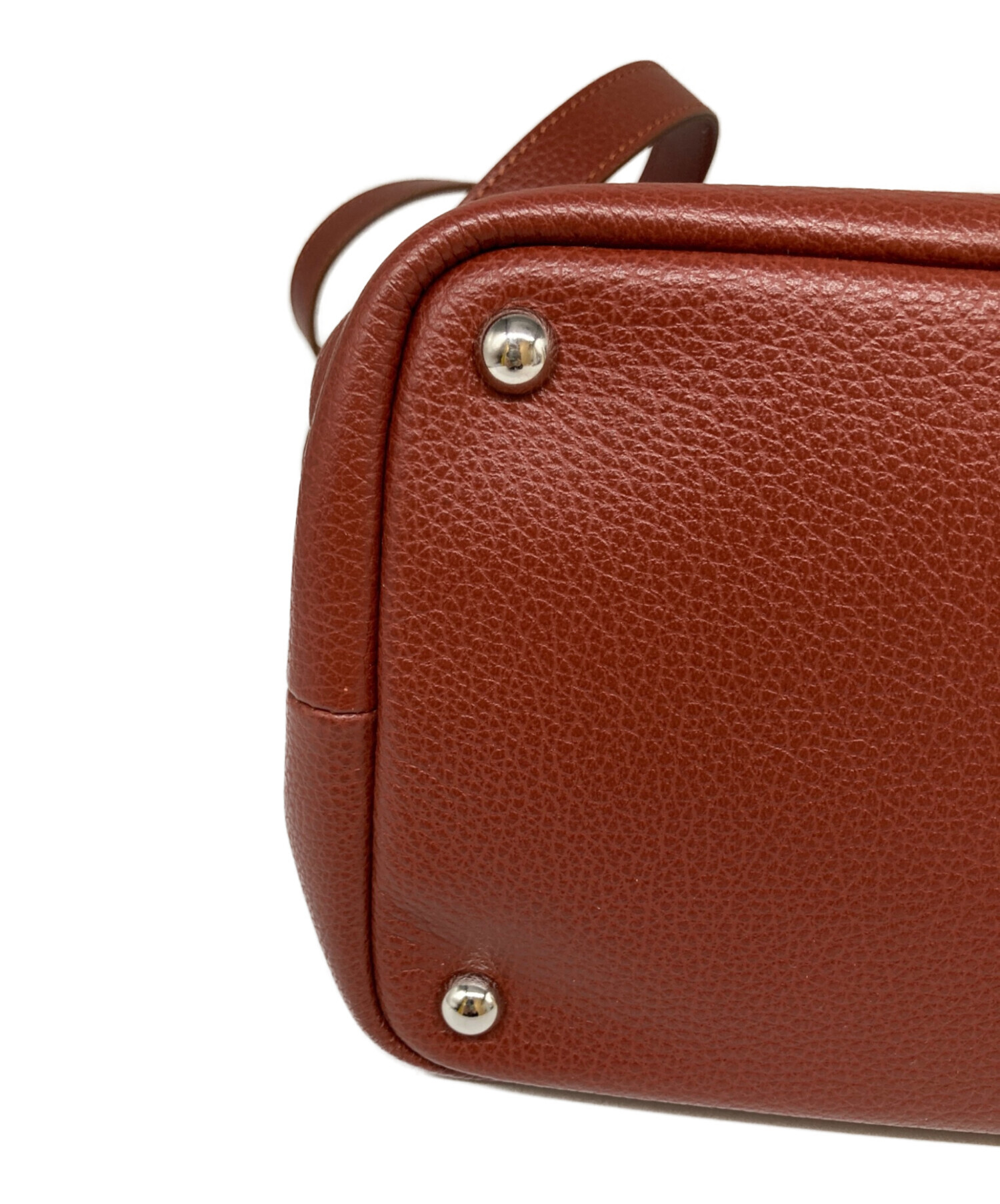 中古・古着通販】LONGCHAMP (ロンシャン) 2wayレザーバッグ ブラウン