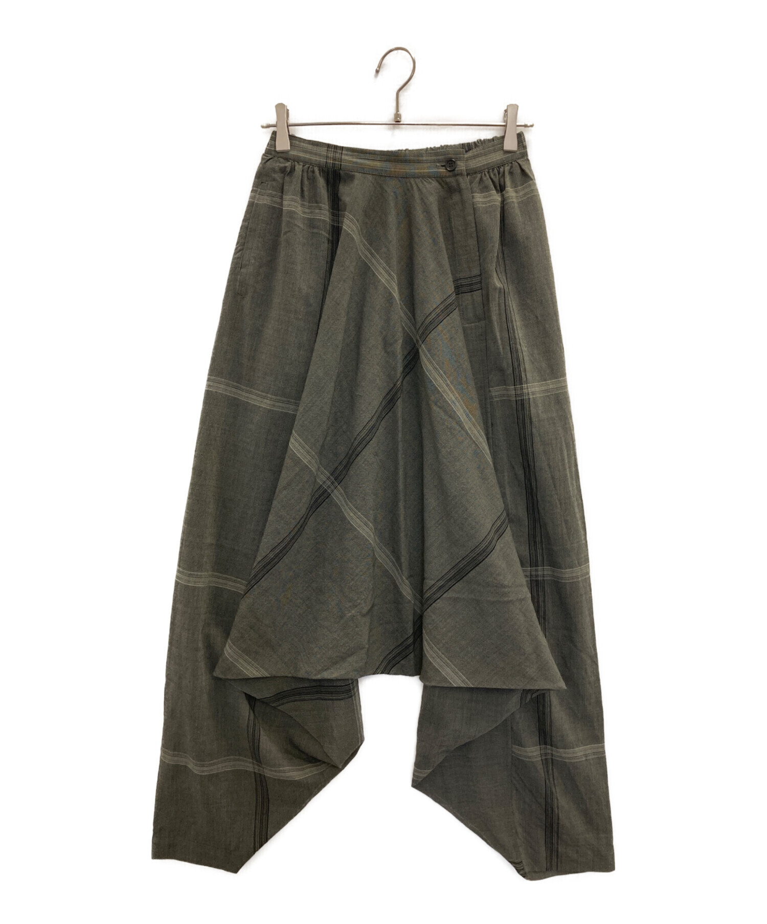 美品 イッセイミヤケ サルエルパンツ 変形 クレイジーパターン ベルト 2 M 中古・古着通販】ISSEY MIYAKE PERMANENTE (イッセイミヤケ