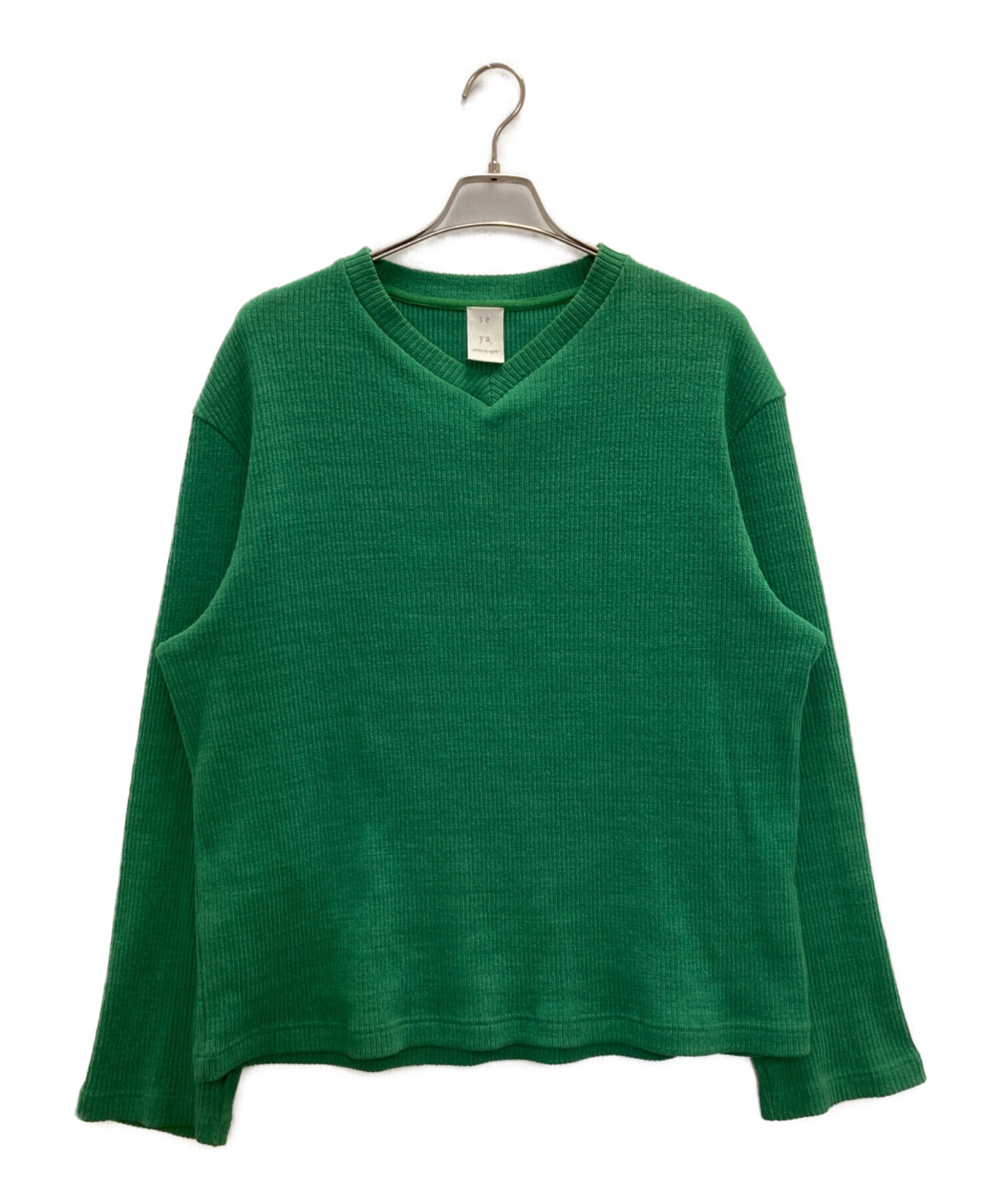 中古・古着通販】seya. (セヤ) DRY RIB SWEAT グリーン サイズ:L 