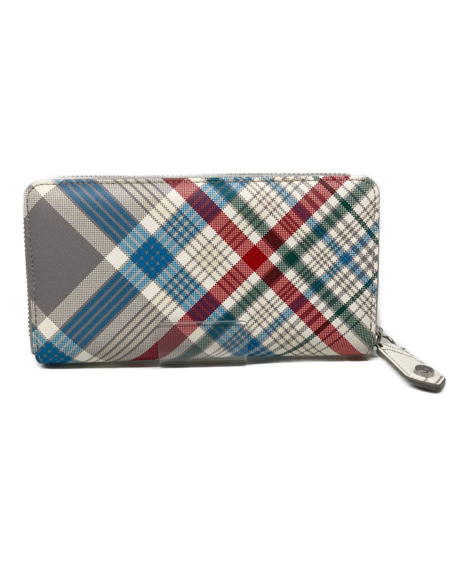 未使用　 VivienneWestwood マドラスチェックファスナー財布 中古・古着通販】Vivienne Westwood (ヴィヴィアンウエストウッド) 長
