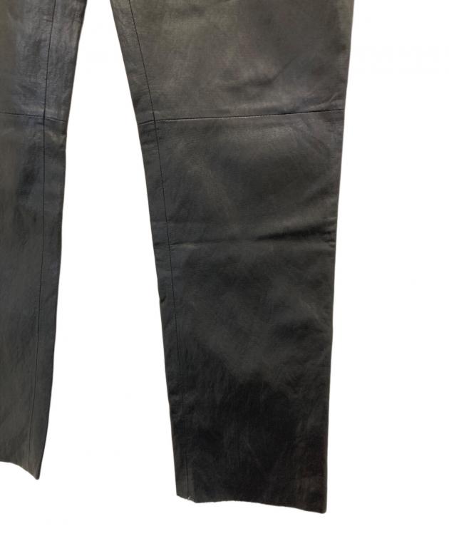 中古・古着通販】ok.soon (オクスン) new fake leather pants ブラック