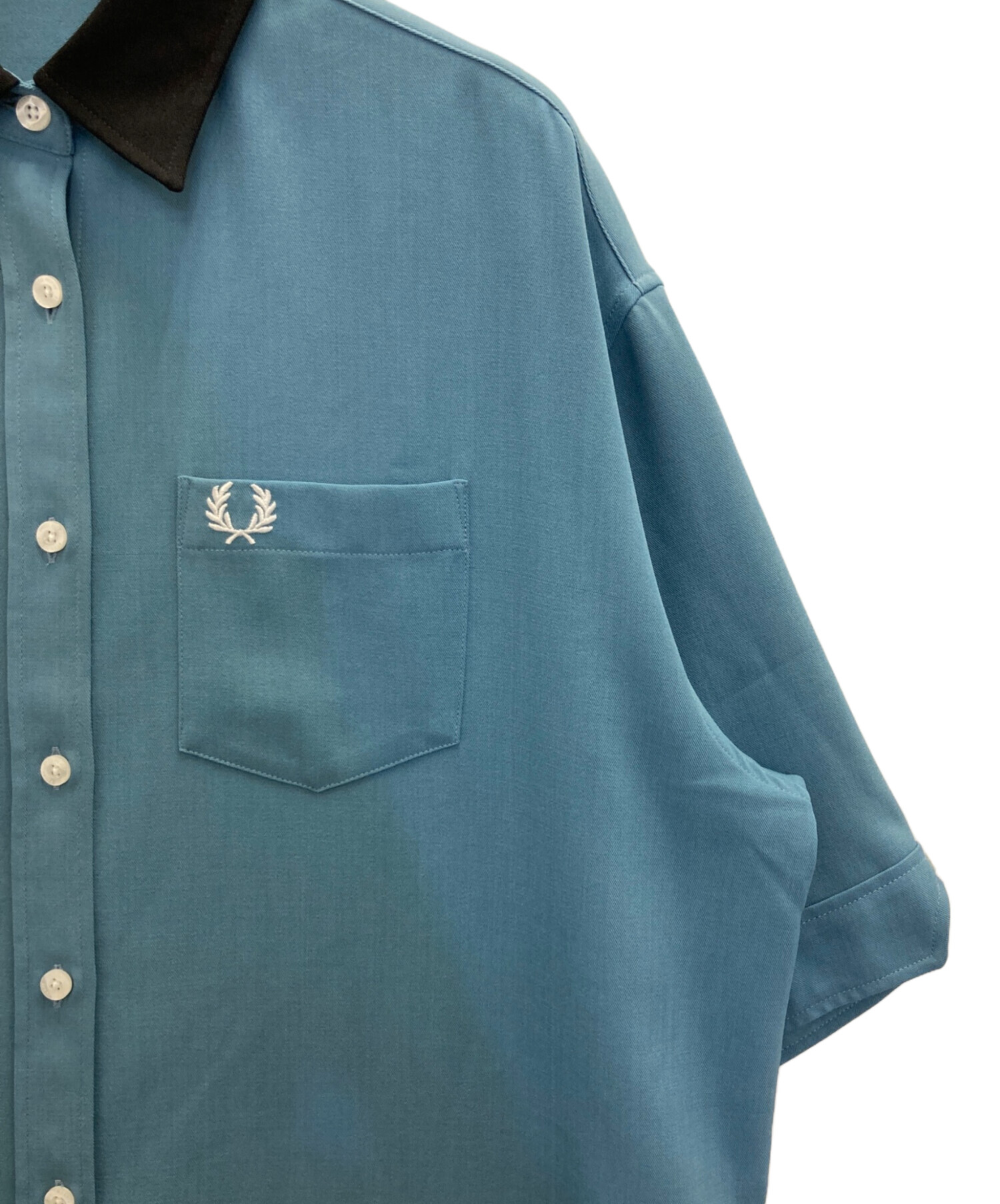 中古・古着通販】FRED PERRY (フレッドペリー) 半袖ワンピース ブルー