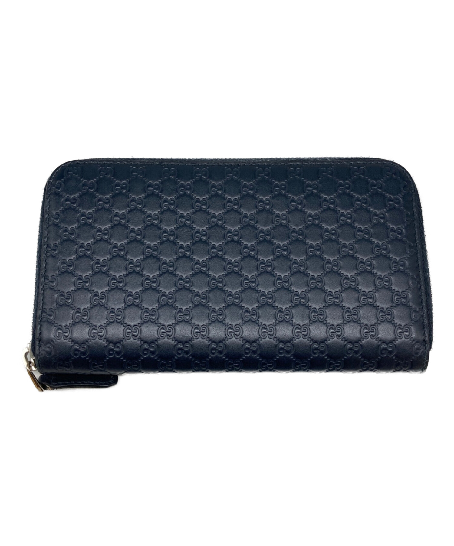 GUCCI ネイビー レザー 長財布 中古・古着通販】GUCCI (グッチ) 長財布 ネイビー｜ブランド・古着通販