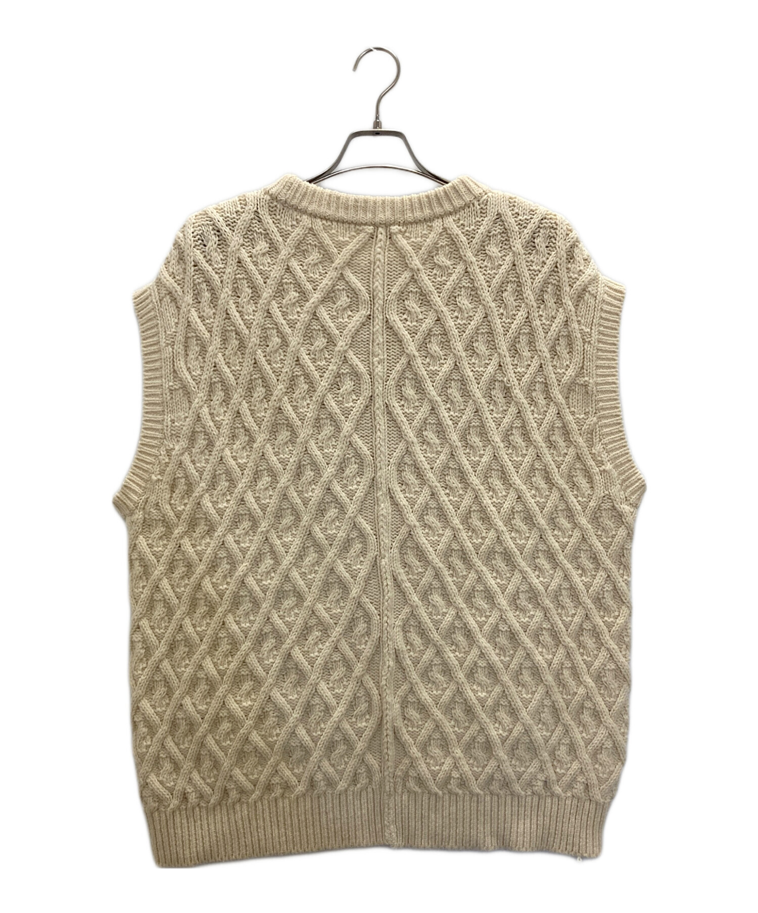 トップス AURALEE FRENCH MERINO ARAN KNIT VEST 中古・古着通販】AURALEE (オーラリー) HARD TWIST MERINO ARAN KNIT