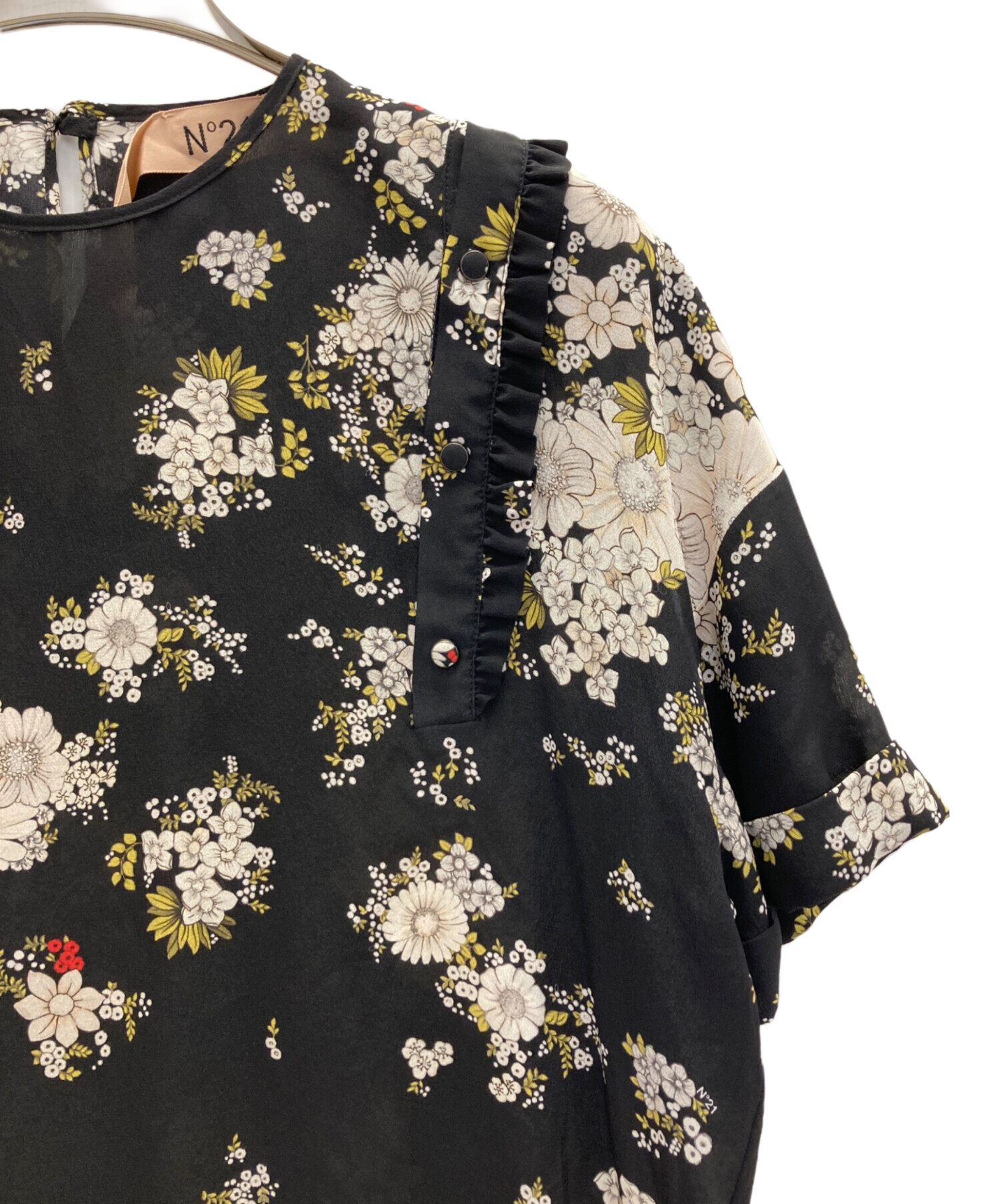 中古・古着通販】N°21 (ヌメロヴェントゥーノ) 花柄シルクブラウス