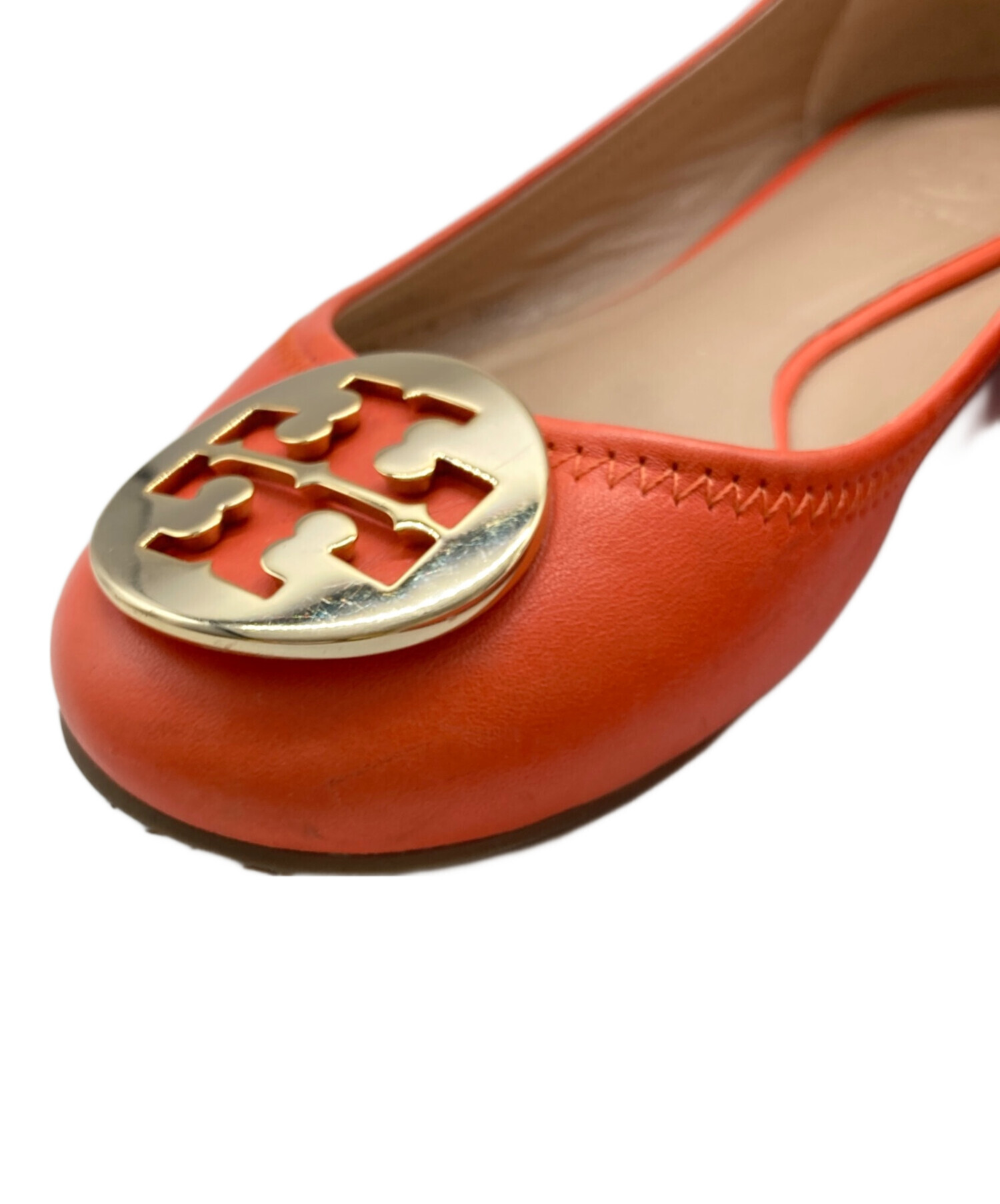 Tory Burch 赤 パンプス ローヒール 本体 中古・古着通販】TORY BURCH (トリーバーチ) フラットパンプス