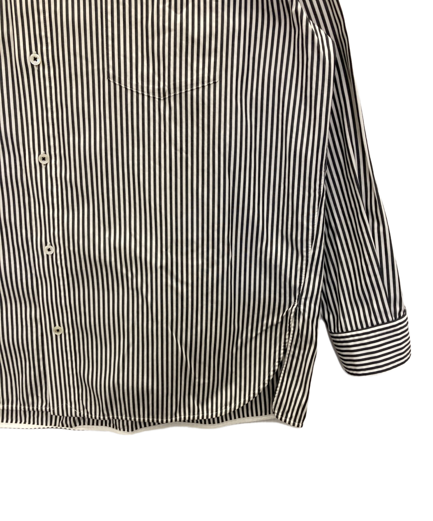 L'Appartement DEUXIEME CLASSE - TICCA ティッカ　ストライプシャツ 中古・古着通販】TICCA (ティッカ) ストライプシャツ ブラック サイズ
