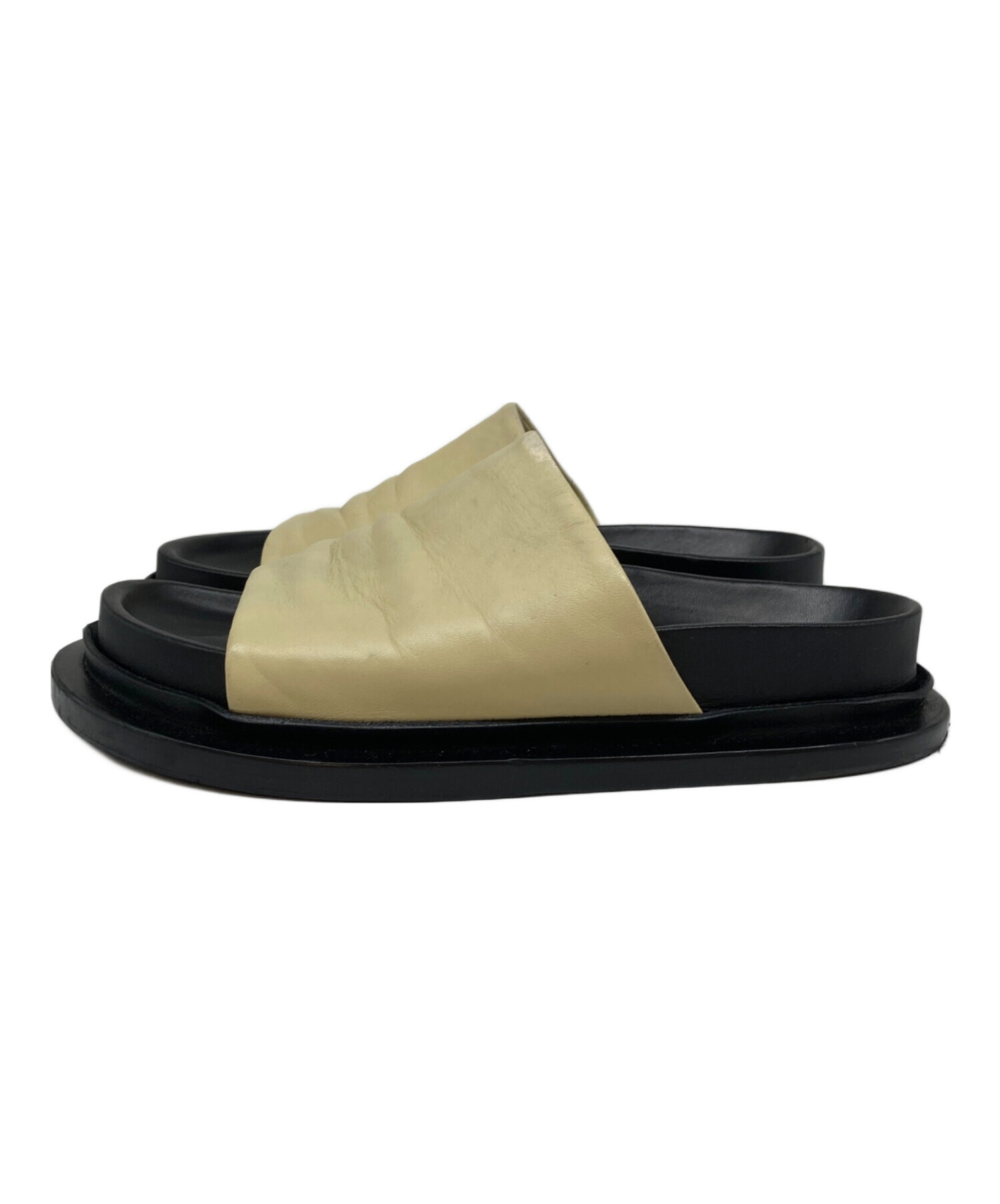中古・古着通販】JIL SANDER (ジルサンダー) フラットレザーサンダル