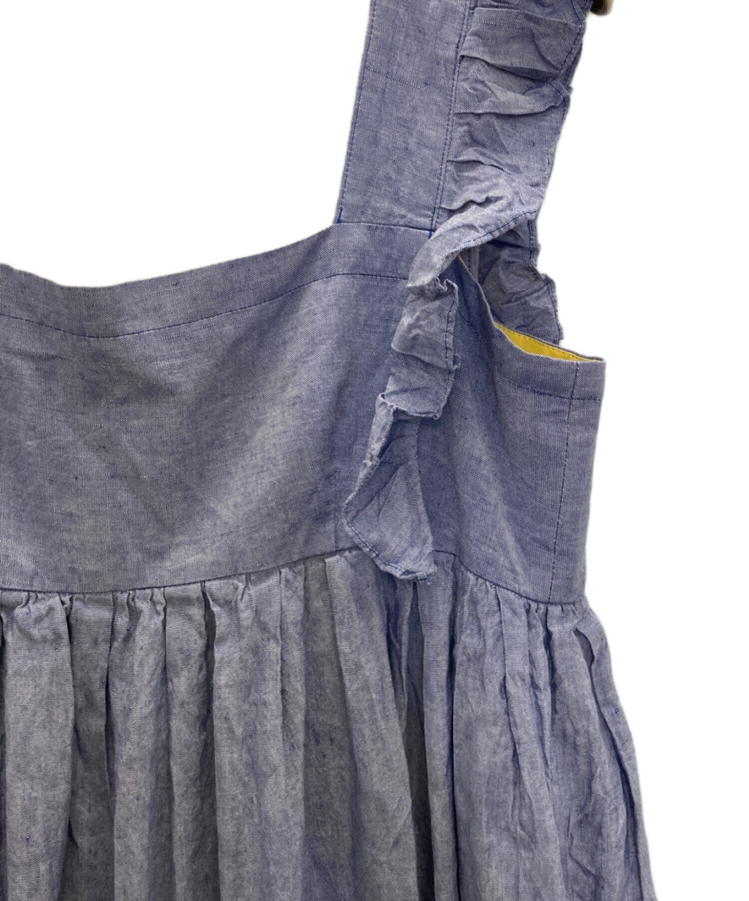 中古・古着通販】MYLAN (マイラン) Back Open Frilled Shoulder Dress