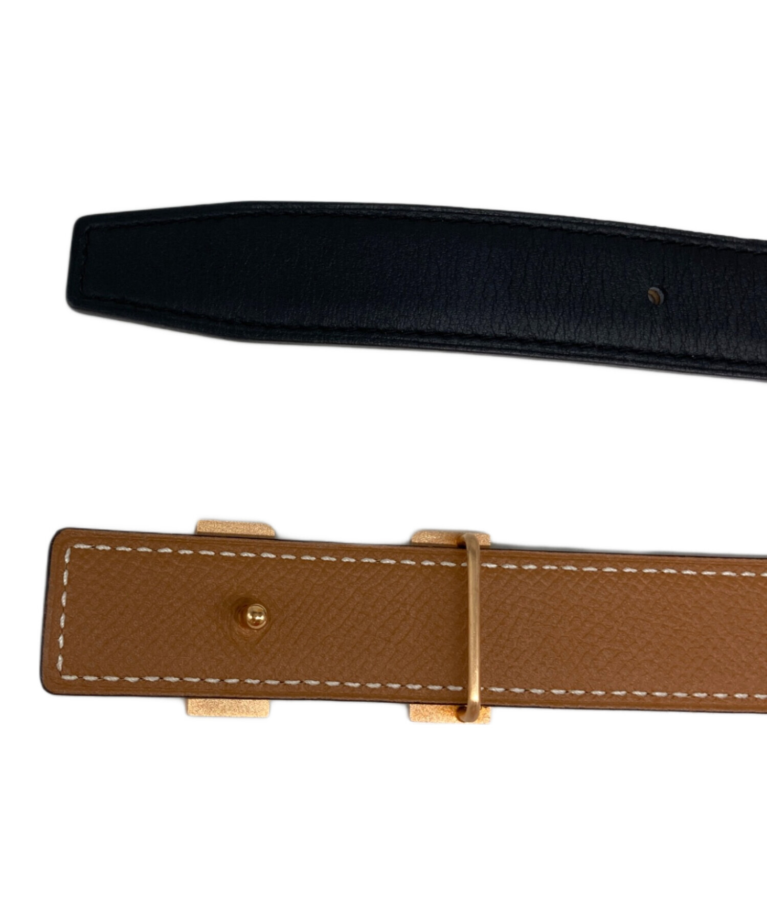 中古・古着通販】HERMES (エルメス) レザーベルト ブラック サイズ