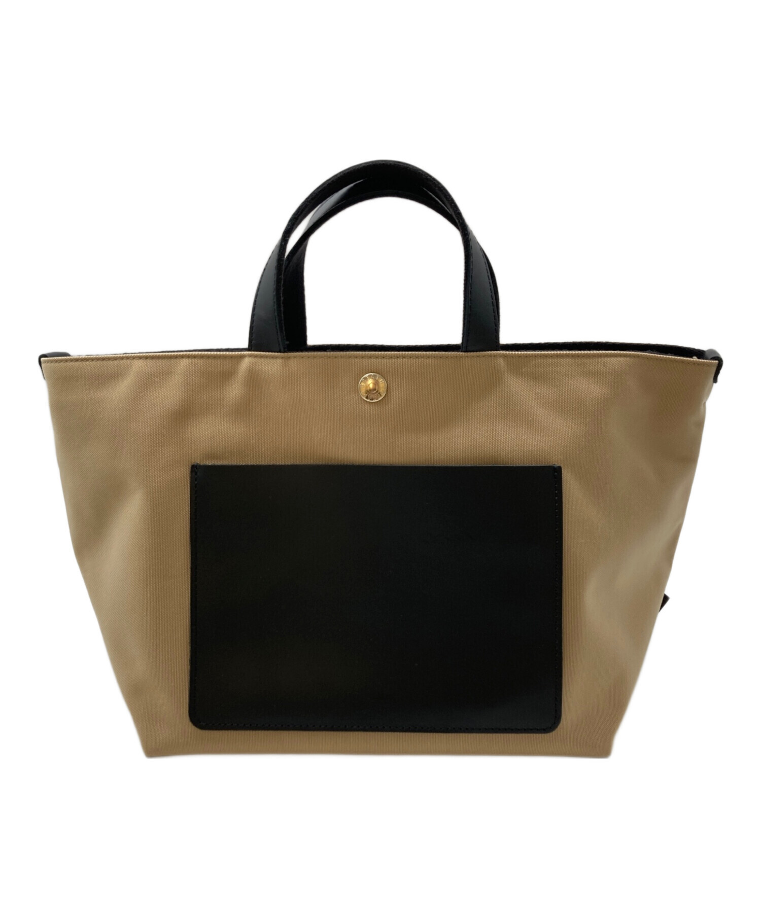 最終お値下げ【新品】トプカピ 日本製 ベージュ・ブラック トートバッグ 中古・古着通販】Breath TOPKAPI (ブレス トプカピ) ハンドバッグ