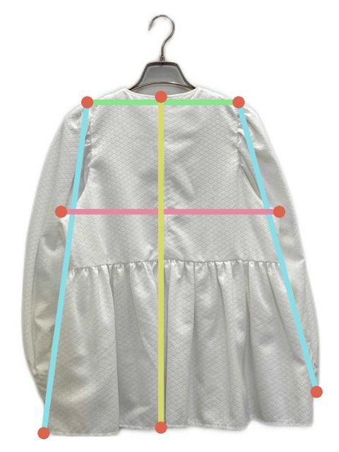 中古・古着通販】OHGA (オオガ) ティアードブラウス ホワイト サイズ