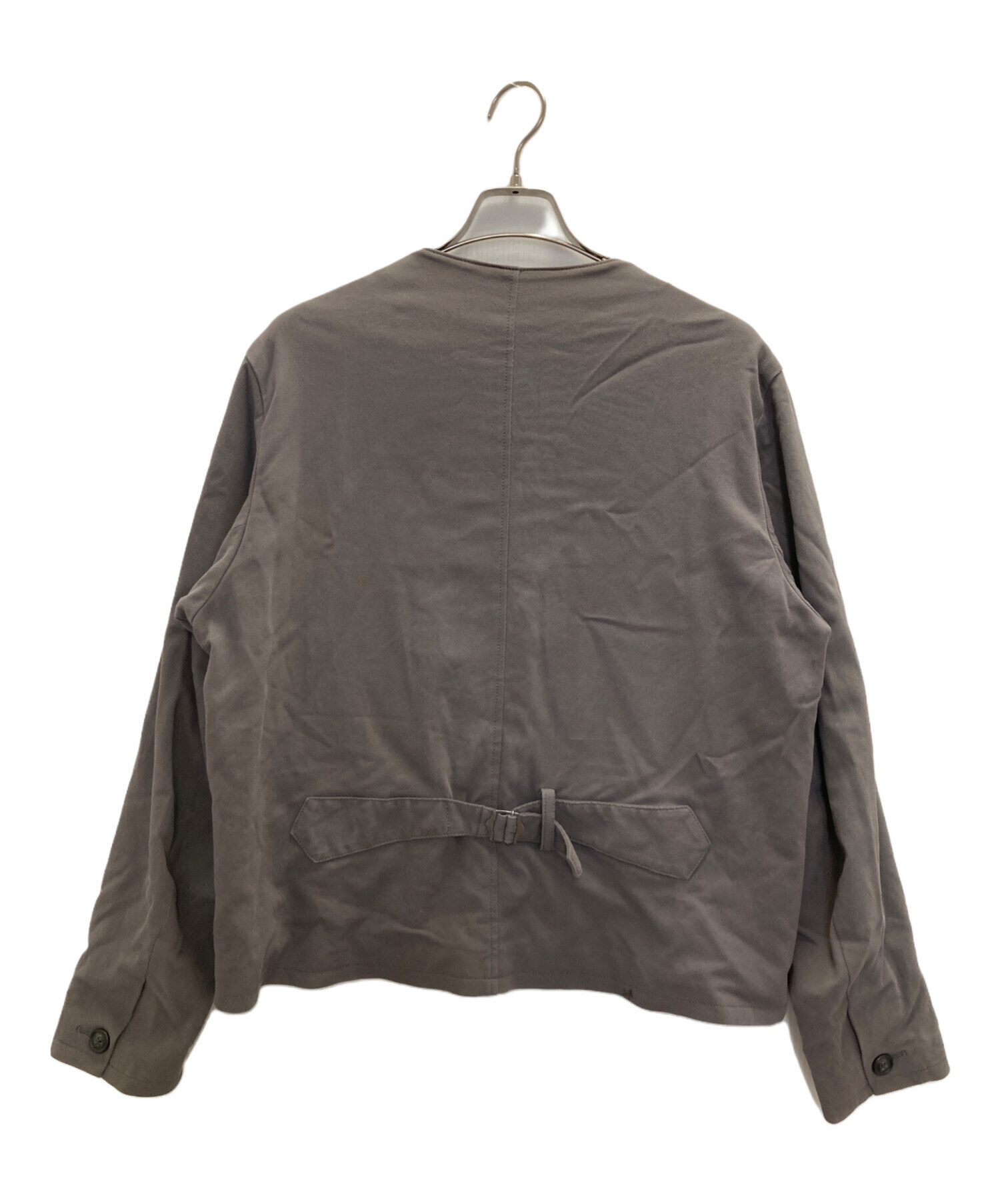 中古・古着通販】Ujoh (ウジョー) ノーカラージャケット グレー サイズ