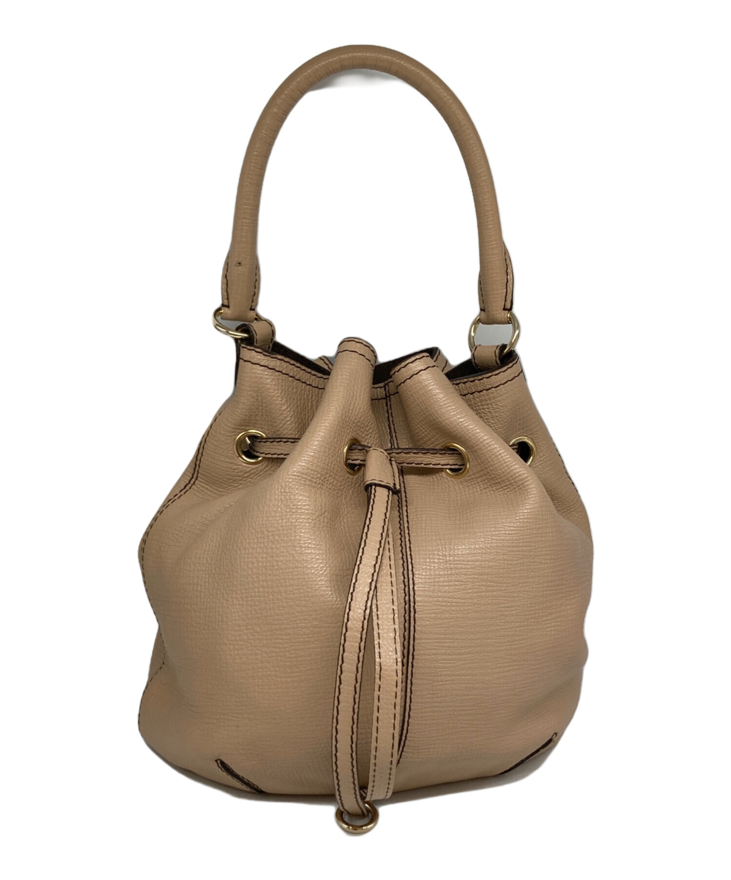 中古・古着通販】MaxMara (マックスマーラ) レザー2WAYバケツバッグ