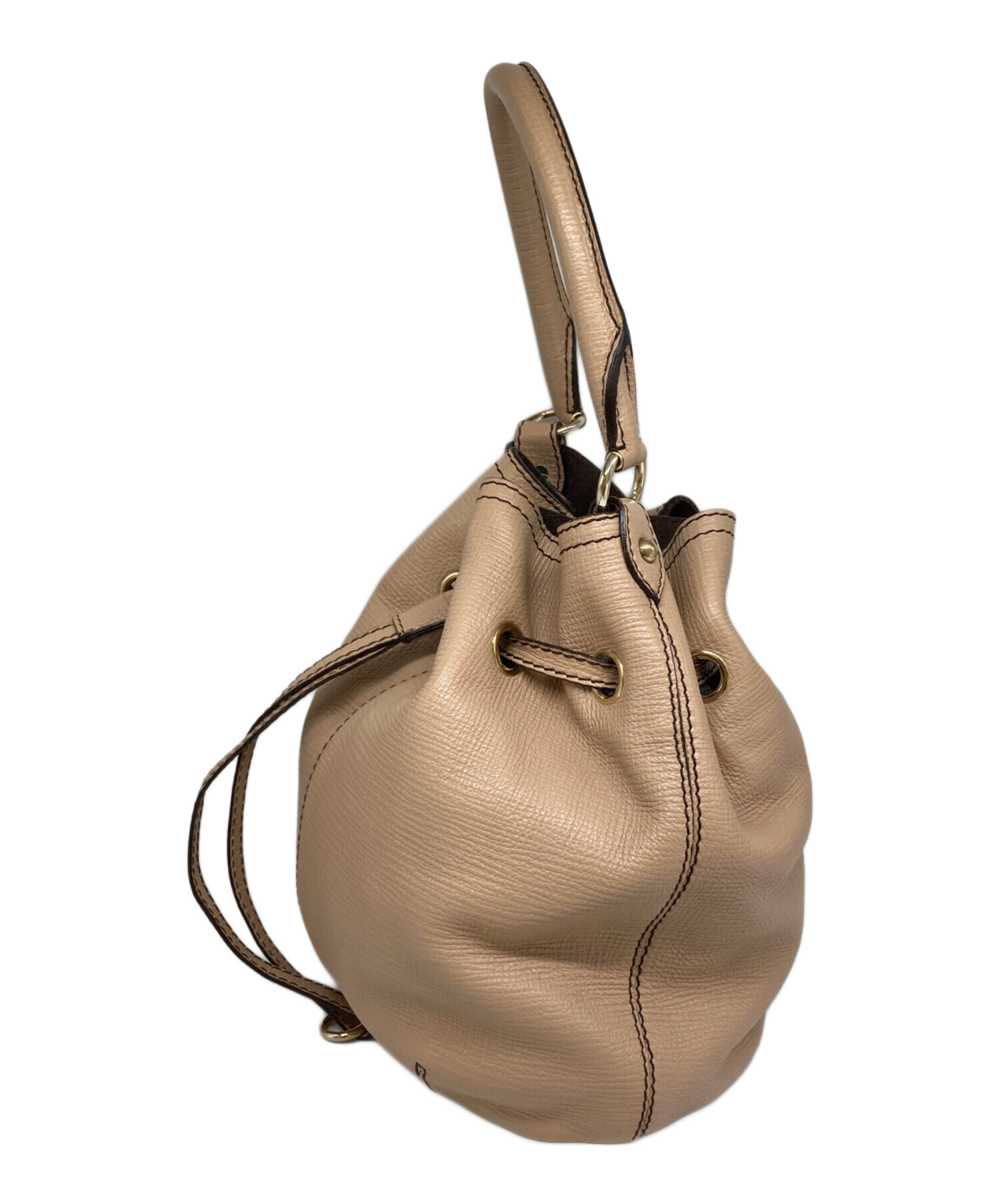 中古・古着通販】MaxMara (マックスマーラ) レザー2WAYバケツバッグ