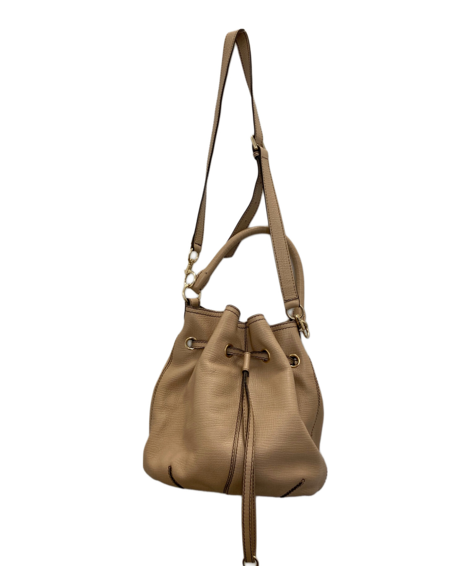 中古・古着通販】MaxMara (マックスマーラ) レザー2WAYバケツバッグ