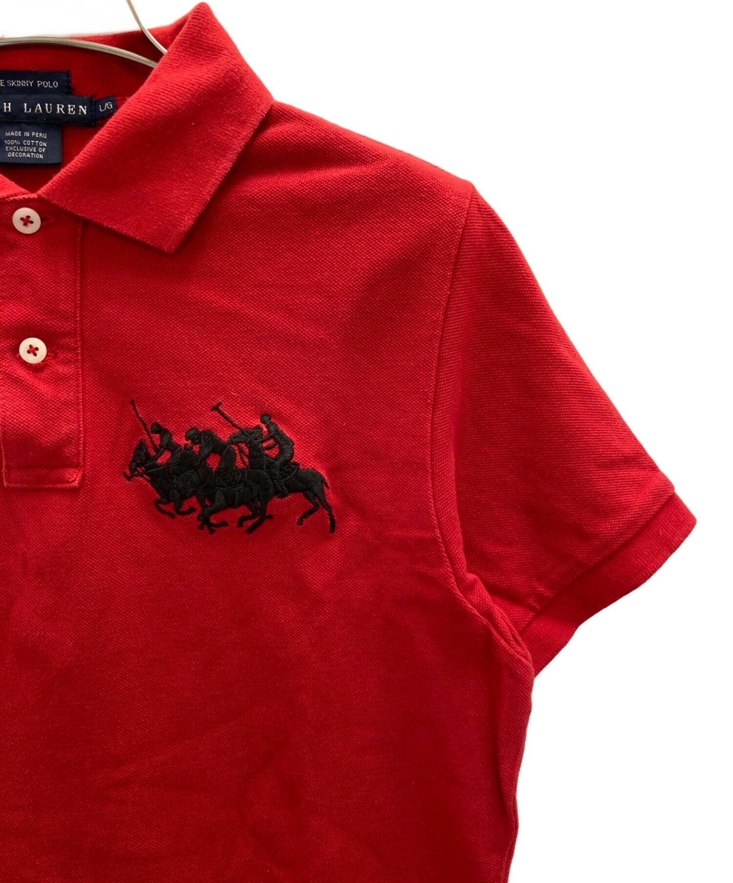中古・古着通販】RALPH LAUREN (ラルフローレン) ポロシャツ レッド