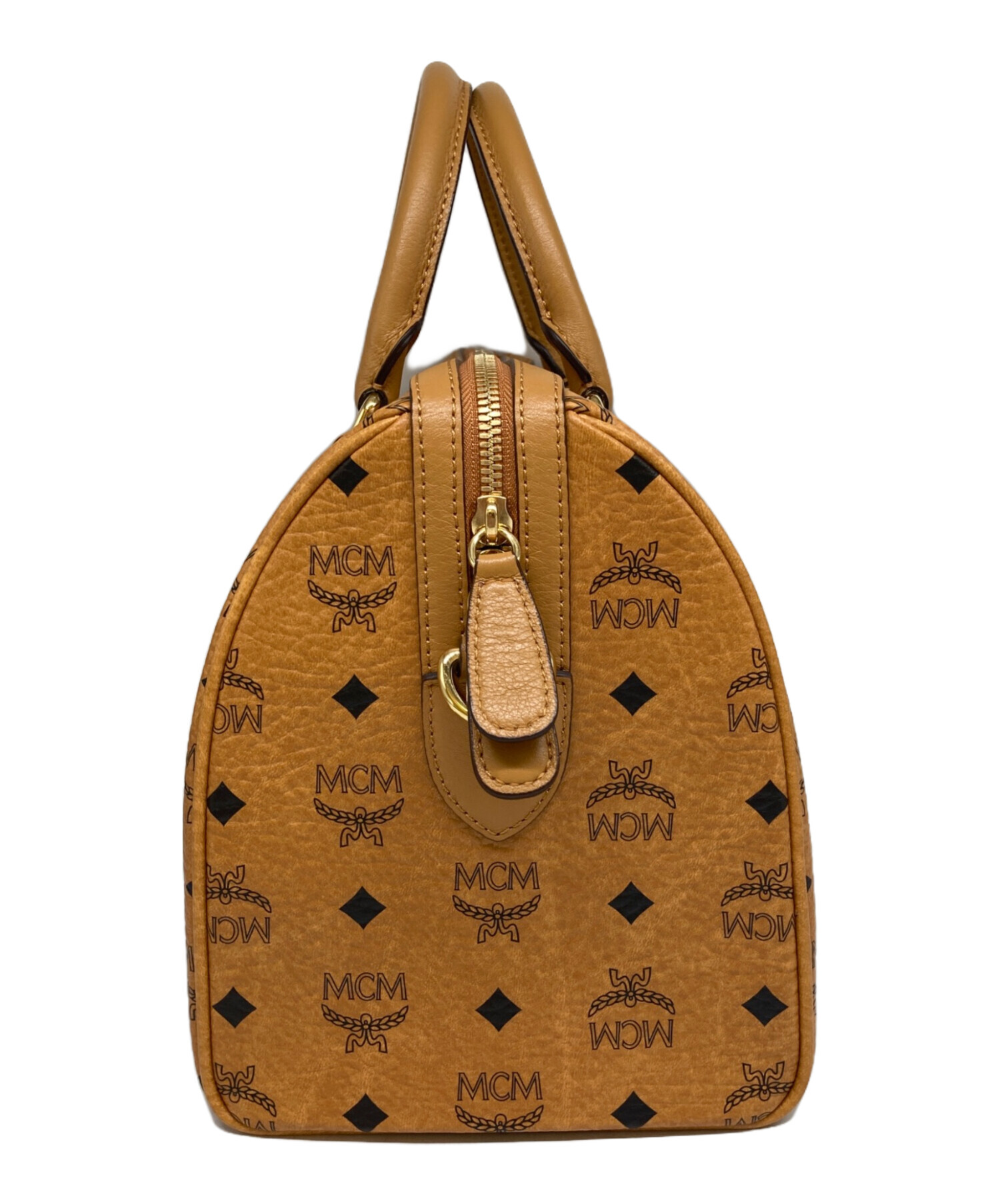 MCM ボストンバッグ 中古 中古・古着通販】MCM (エムシーエム) 2WAY ボストンバッグ ブラウン