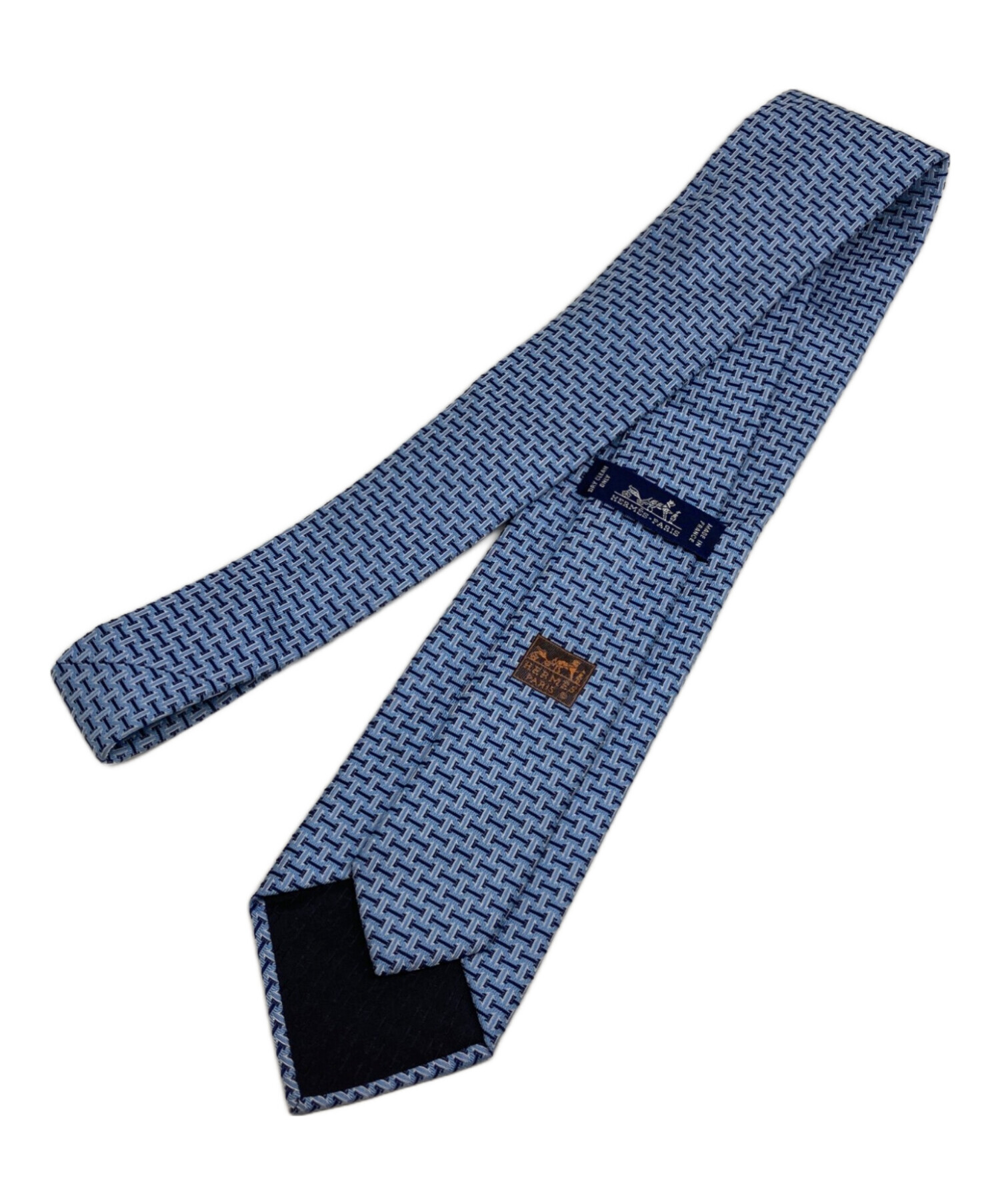 中古・古着通販】HERMES (エルメス) シルクネクタイ ブルー サイズ