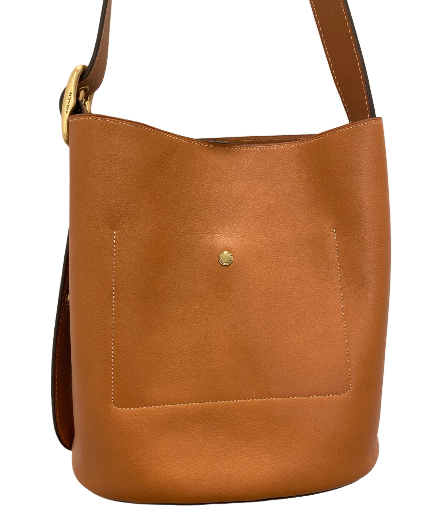 中古・古着通販】COACH (コーチ) ブリーカーバケットバッグ キャメル