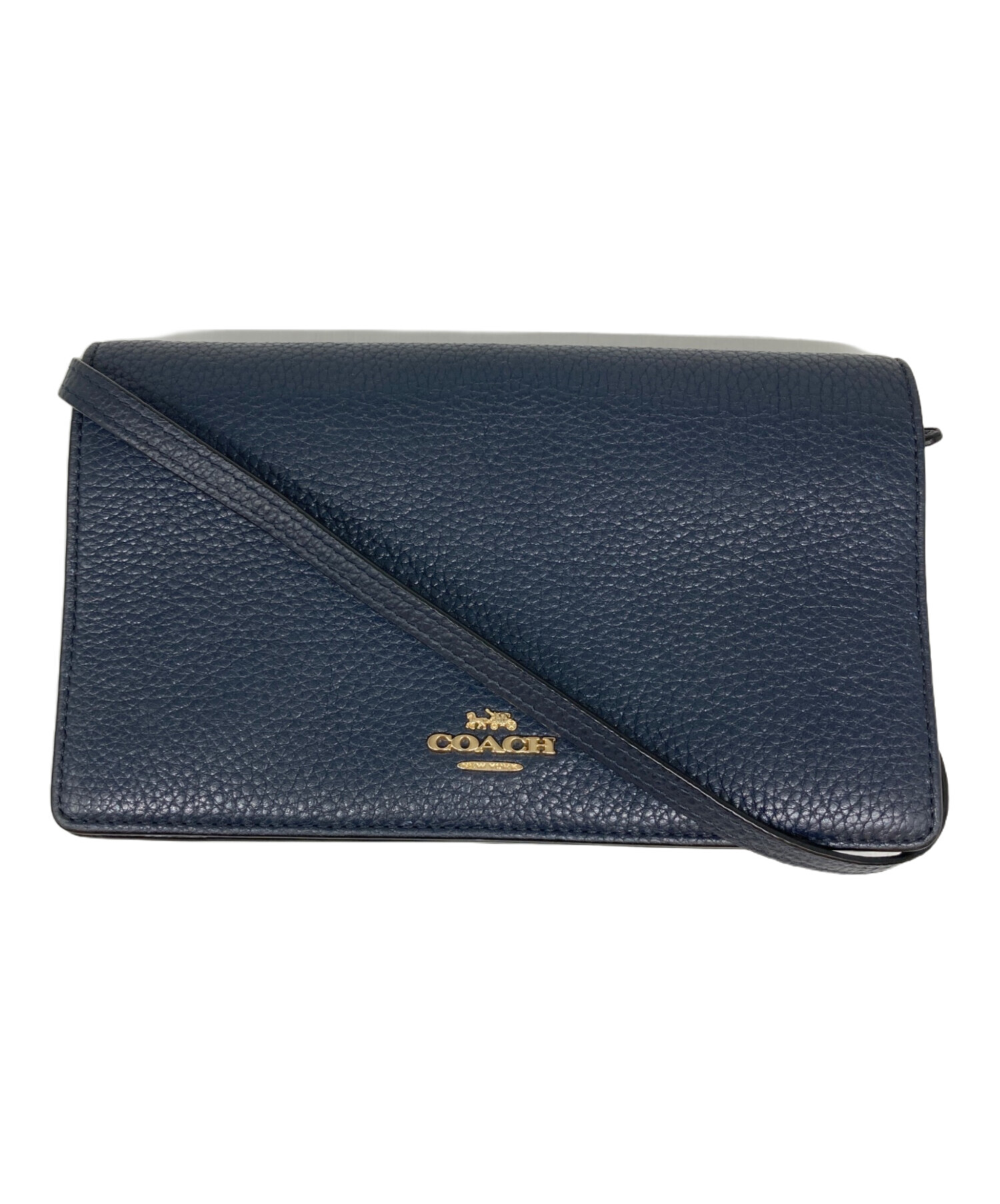 中古・古着通販】COACH (コーチ) ショルダーウォレット ネイビー 