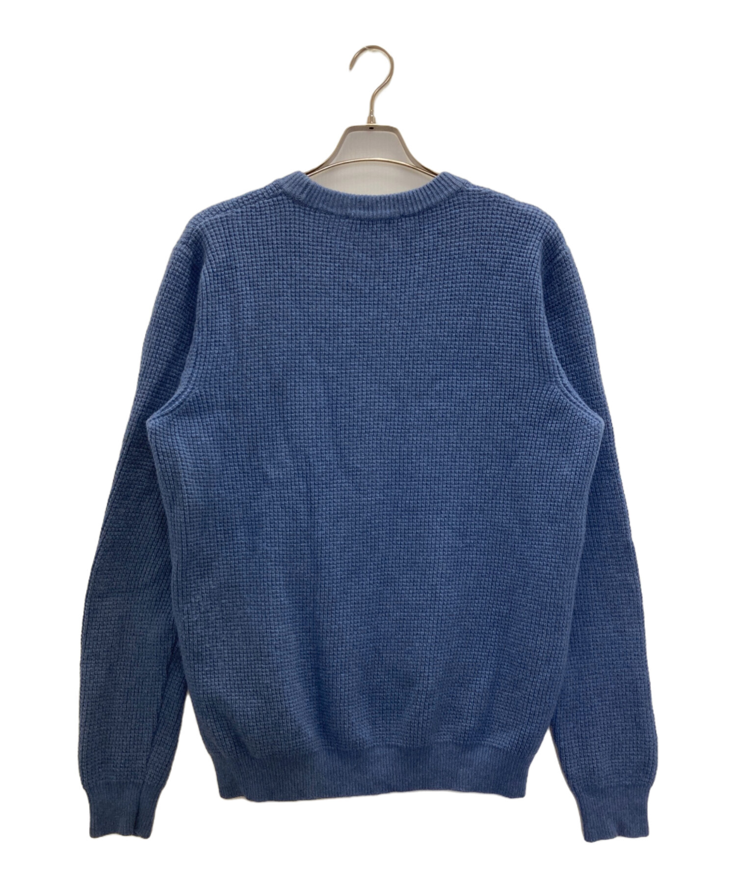 MAISON KITSUNE セーター 青 ブルー メリノウール ニット メンズ 中古・古着通販】MAISON KITSUNE (メゾンキツネ) Handwriting Sweater